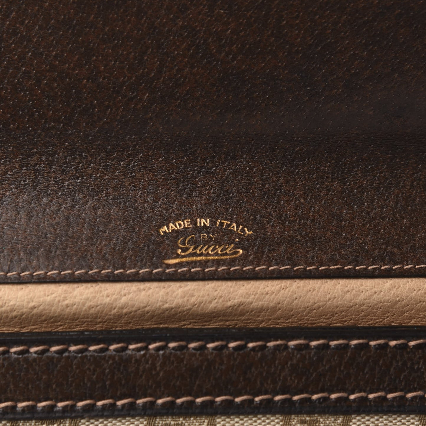 Monogram Flap Clutch Brown