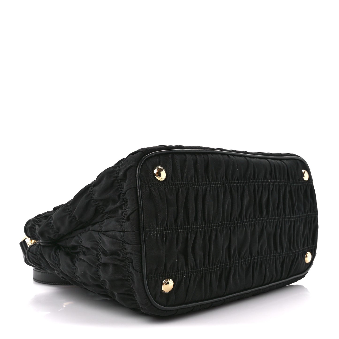 Tessuto Nylon Gaufre Small Tote Black