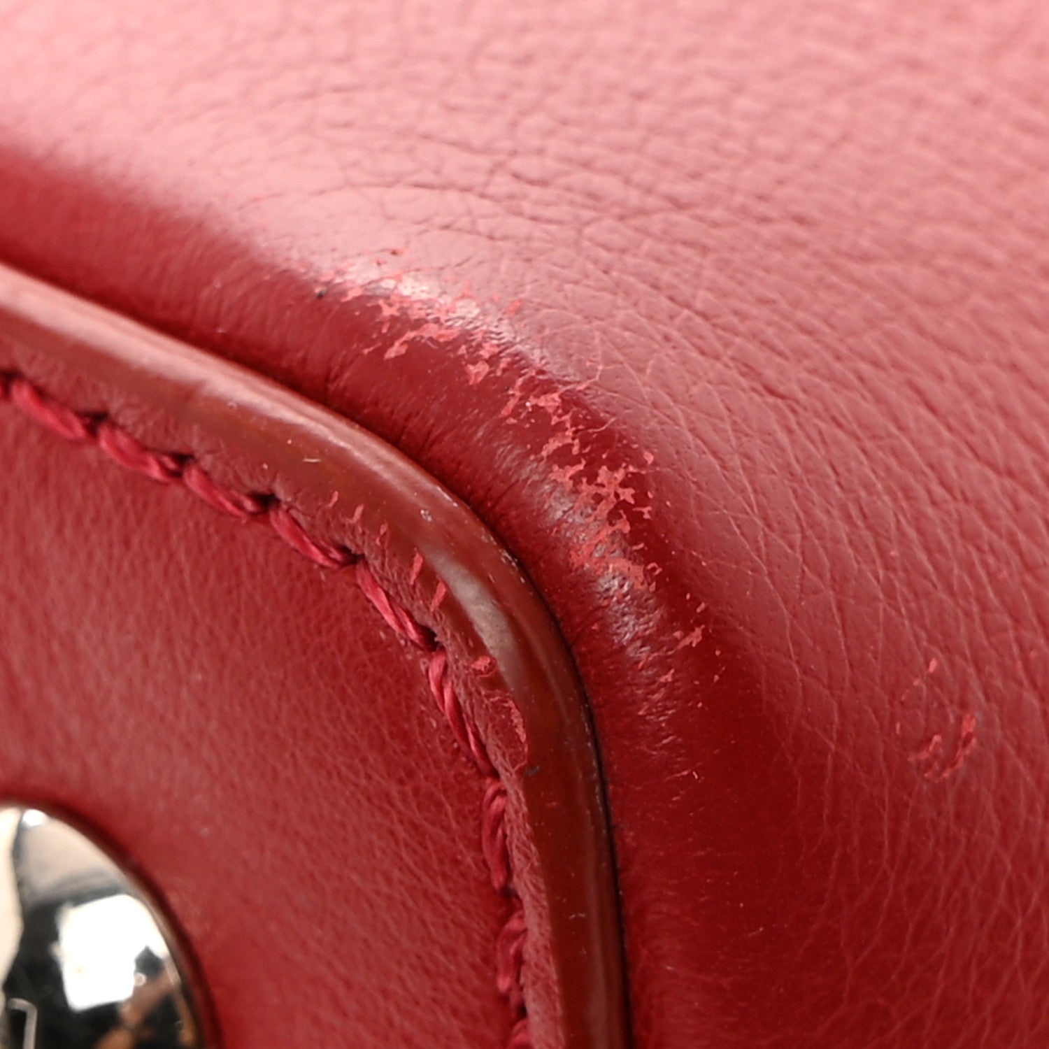 Fendi Vitello Dolce Fox Mink Crystal Bi-Color Monster Mirror Charm Petite 2Jours Tote Ribes 13 of 13