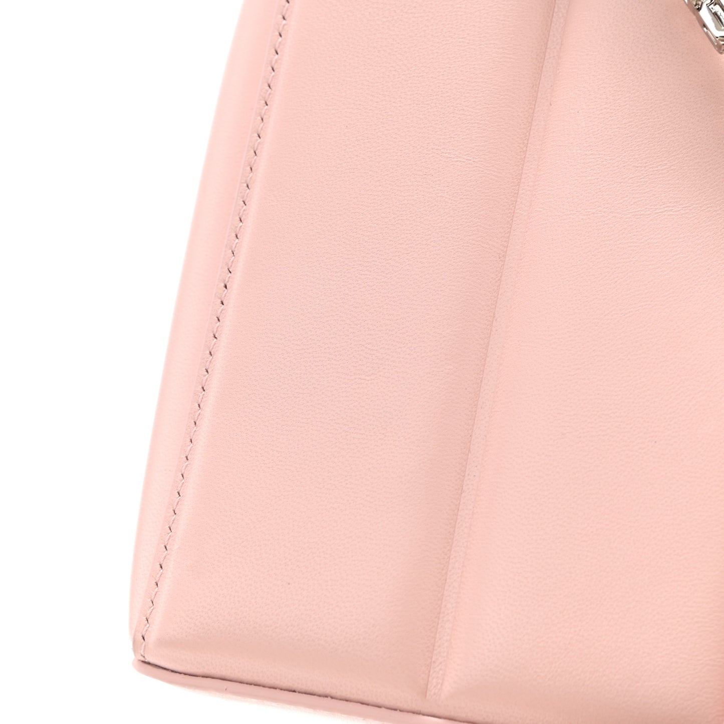 Lambskin Padded Mini Cut Out Shoulder Bag Blush Pink