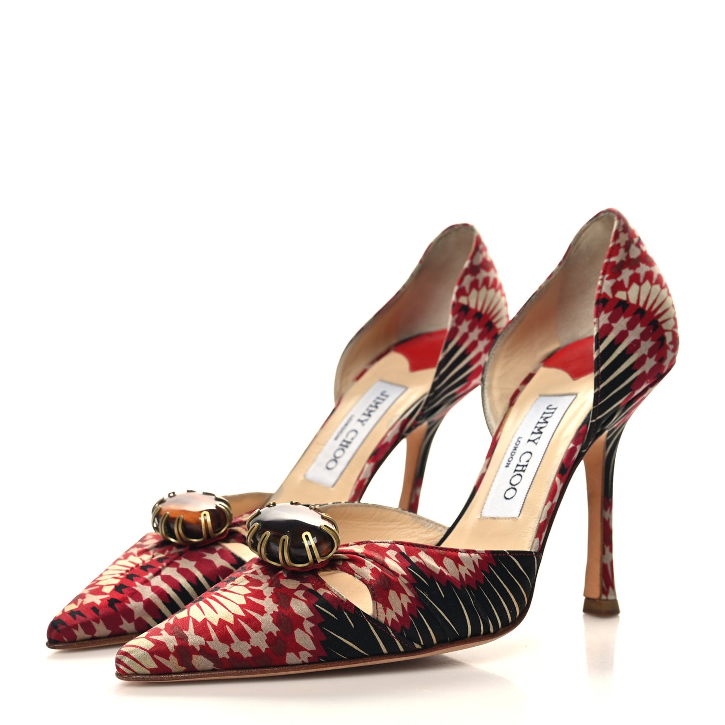 Satin Ruby Cutout d'Orsay Pump 36 Mulitcolor 36 Red