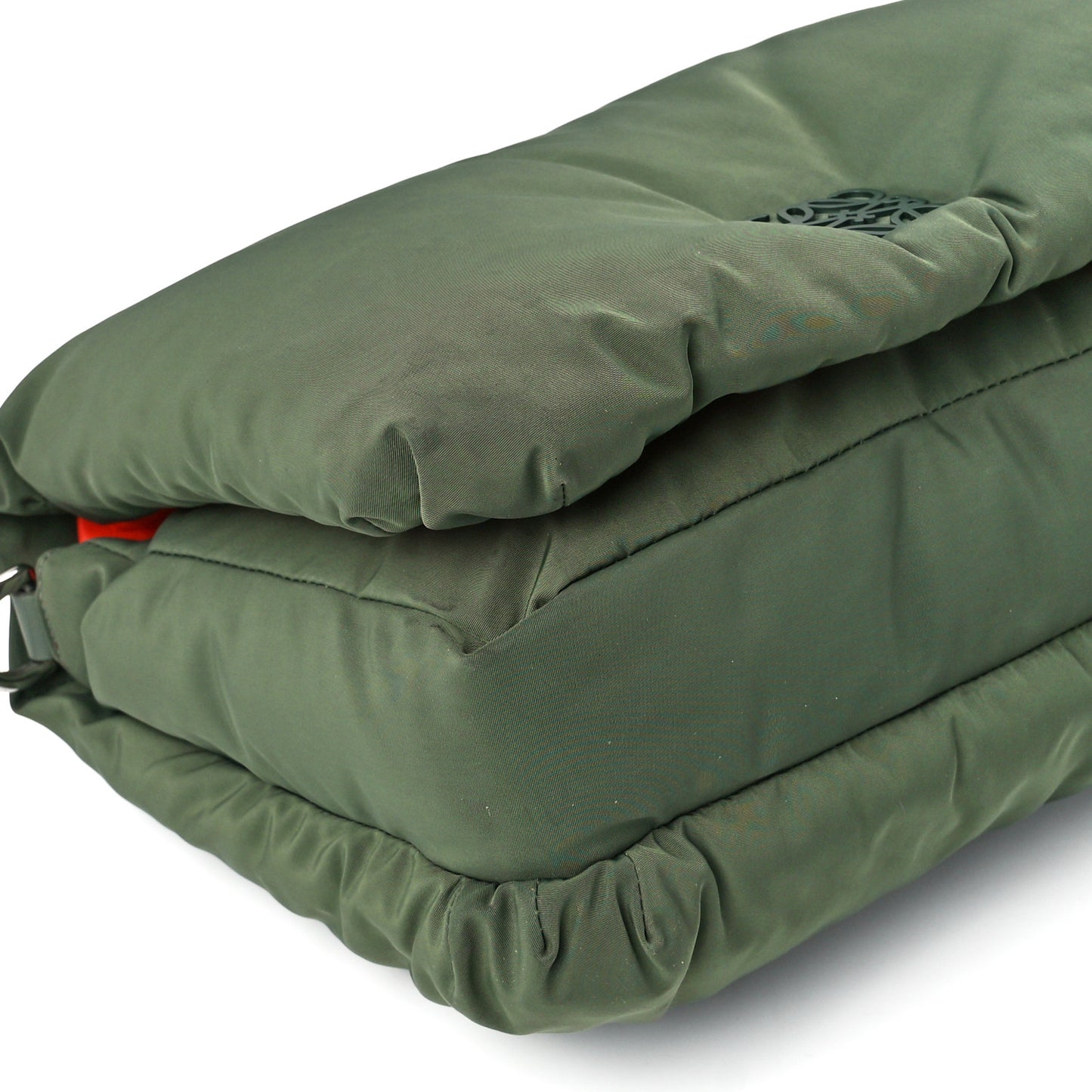 Nylon Medium Goya Puffer Bag Green