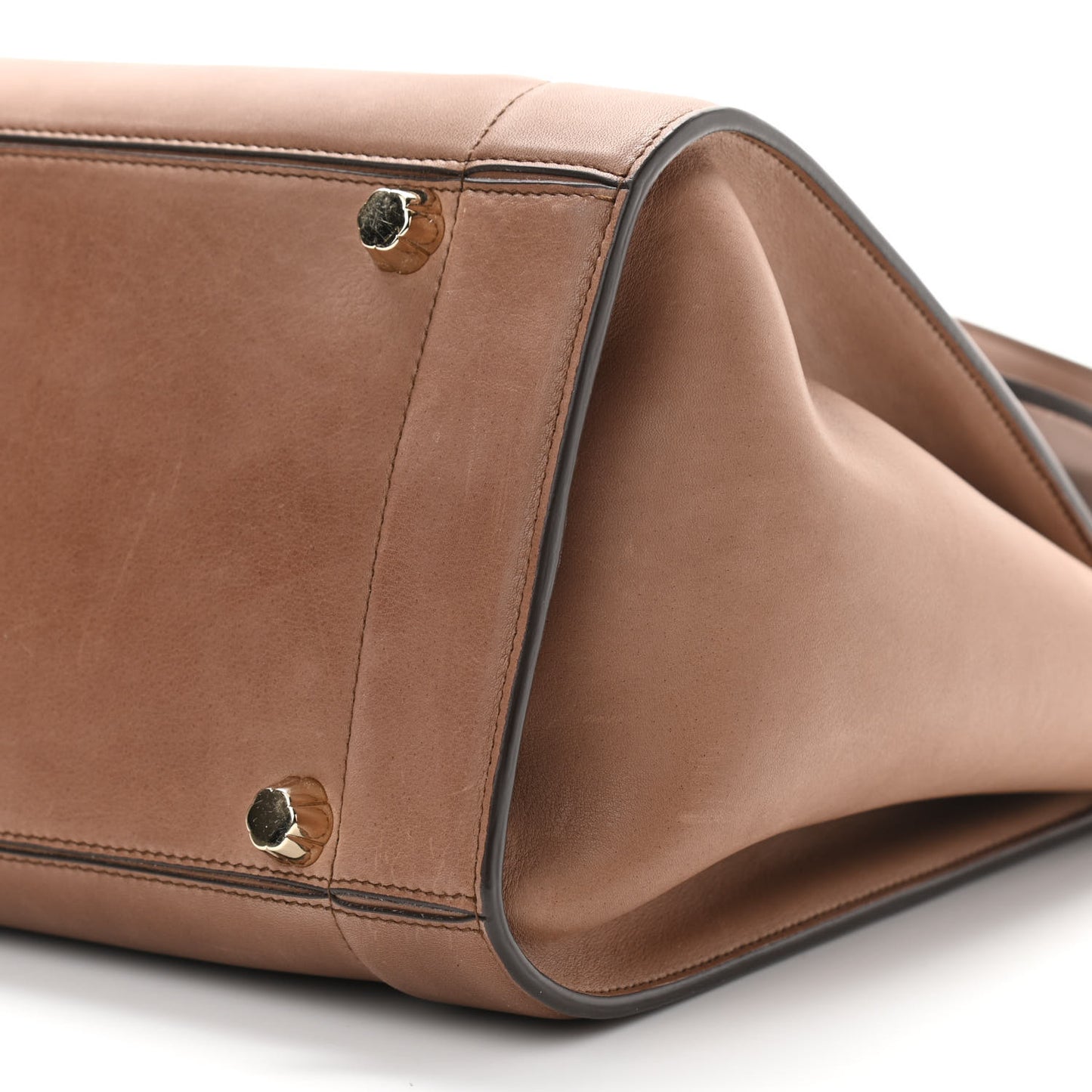 Calfskin Sofia Rainbow Top Handle Bag Moka