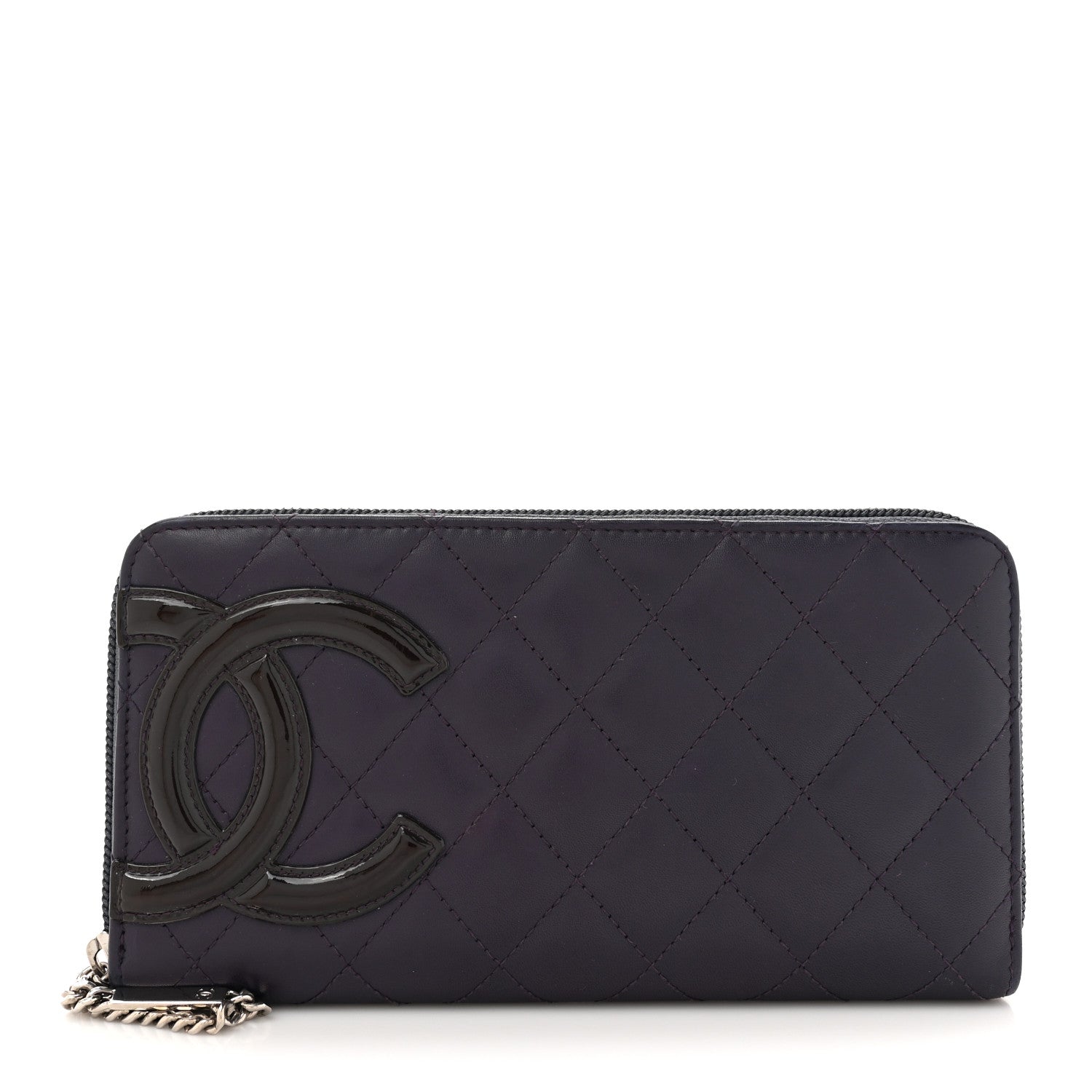 Chanel Calfskin Cambon Zip Around Organizer Wallet Purple 2 of 22