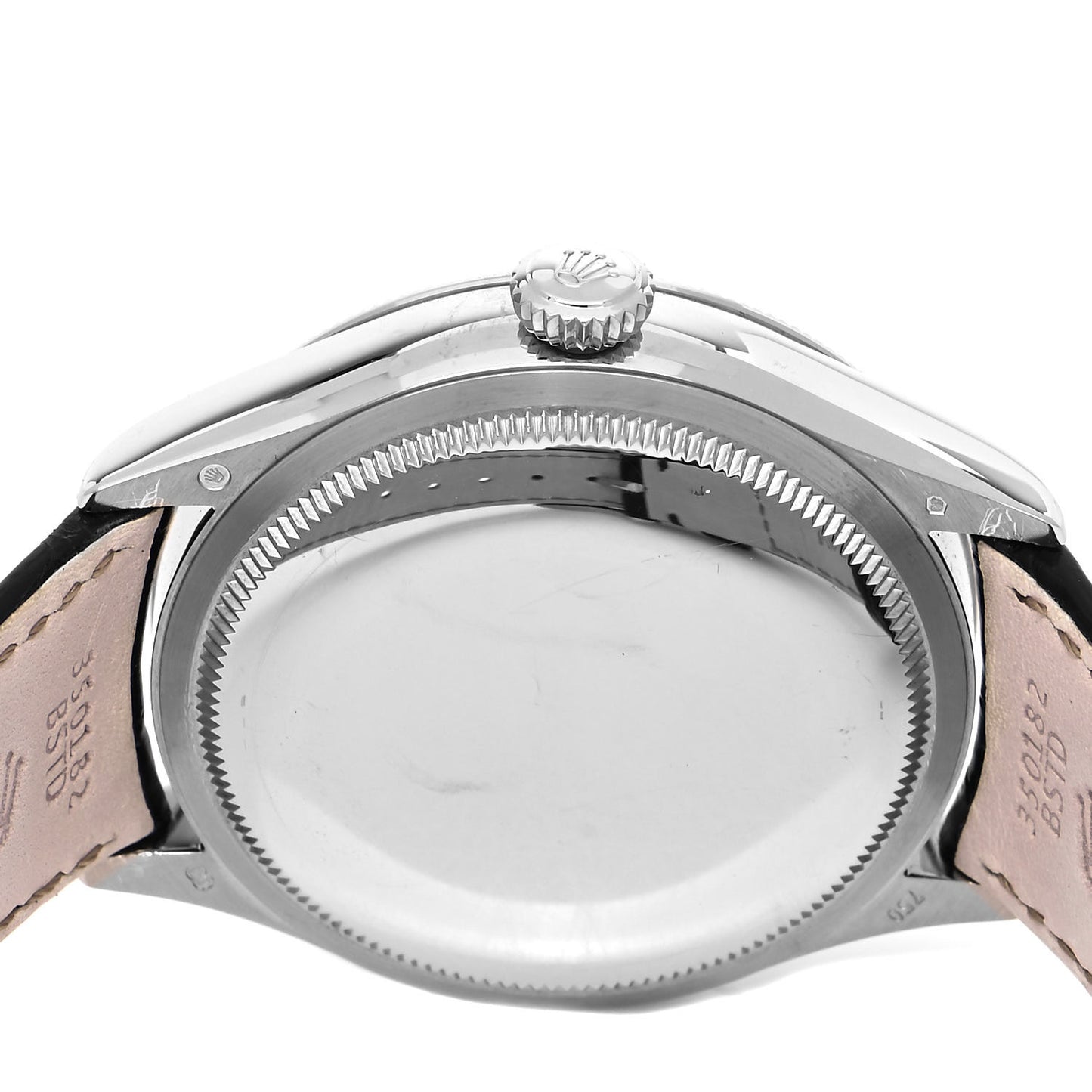 18K White Gold Alligator 39mm Cellini Dual Time Watch White 50529