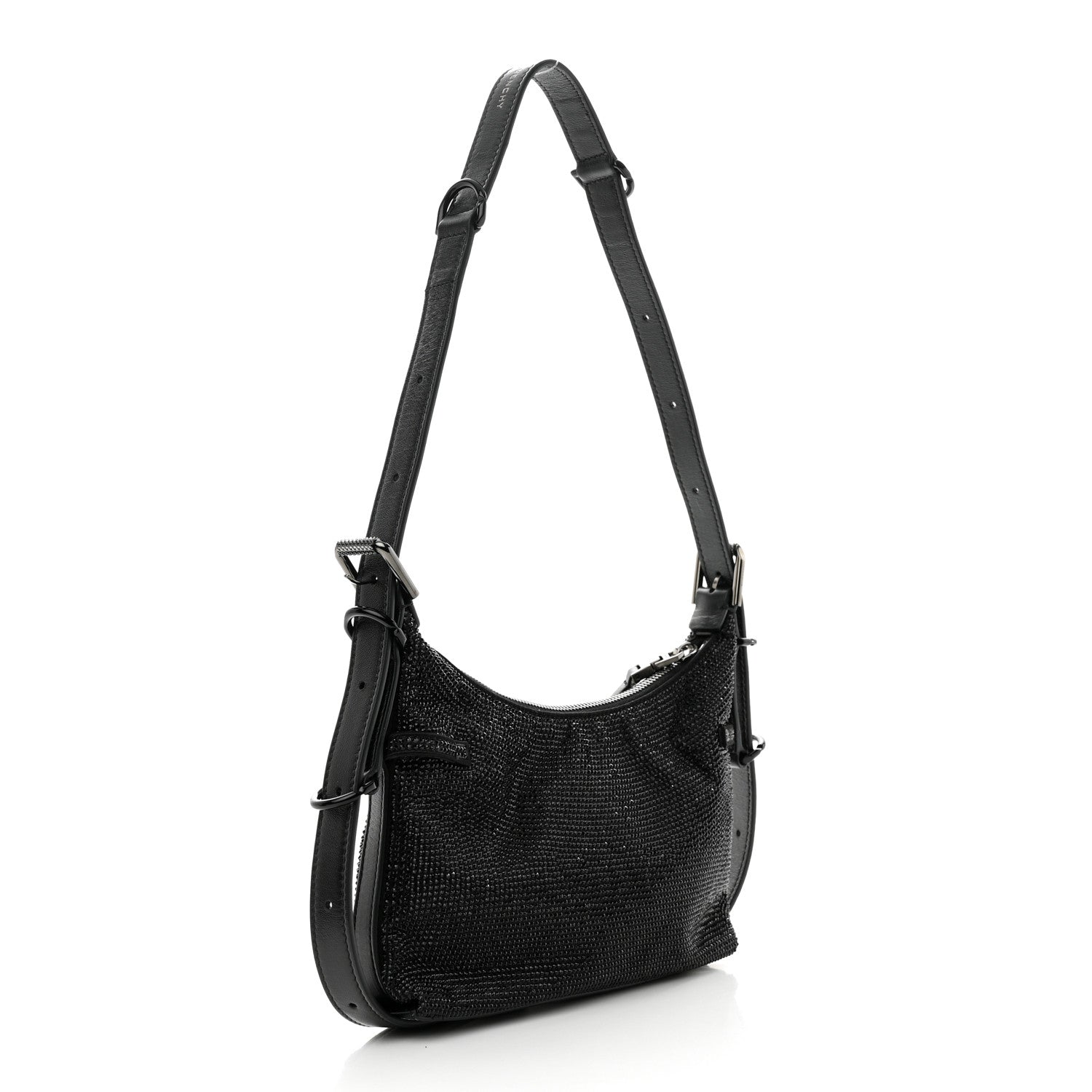 Givenchy Satin Strass Mini Voyou Boyfriend Party Bag Black 3 of 10