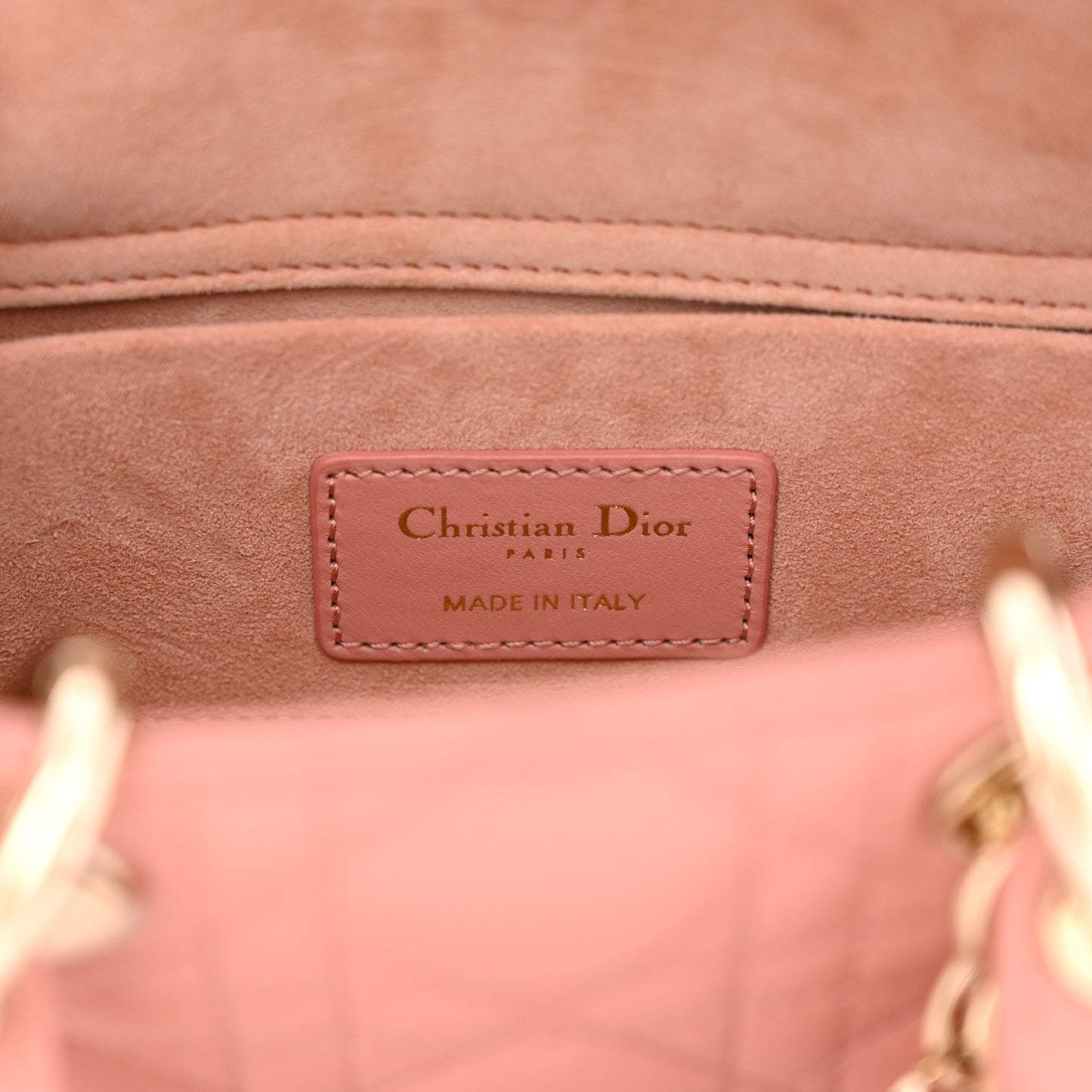 Lambskin Cannage Small Lady D-Joy Light Pink