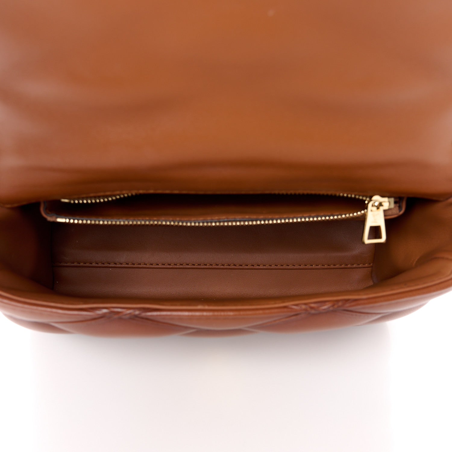 Louis Vuitton Lambskin Malletage Top Handle GO-14 MM Tan 6 of 11