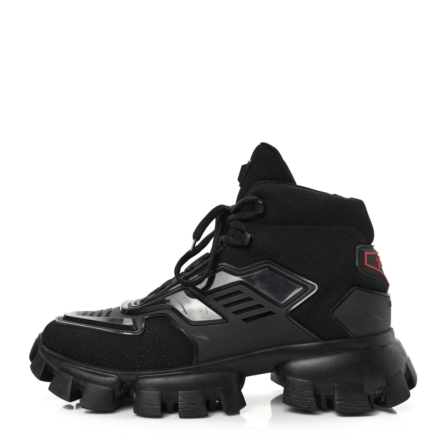 Knit Fabric Cloudbust Thunder High Top Sneakers 8 Black