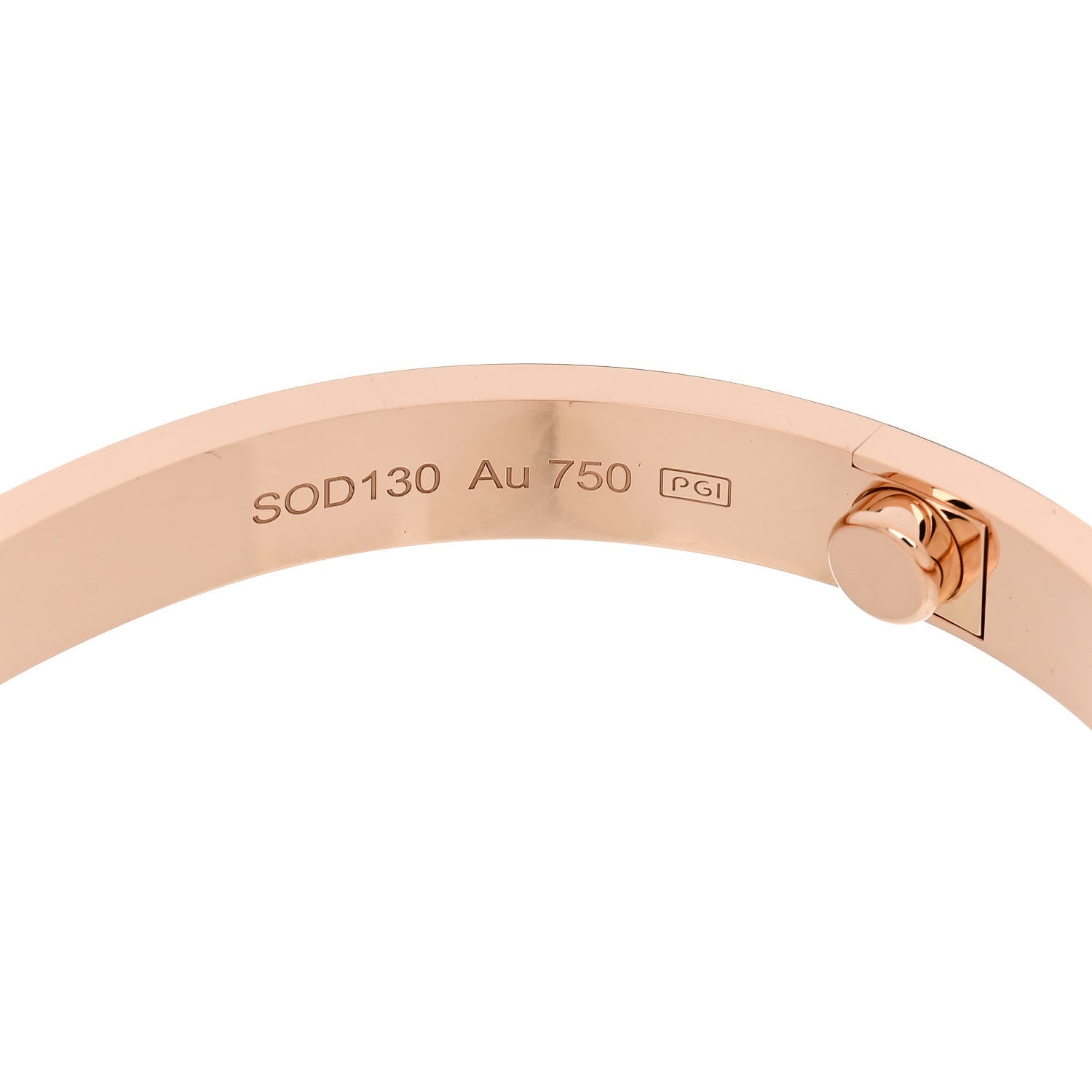 Cartier 18K Pink Gold LOVE Bracelet 17 7 of 8