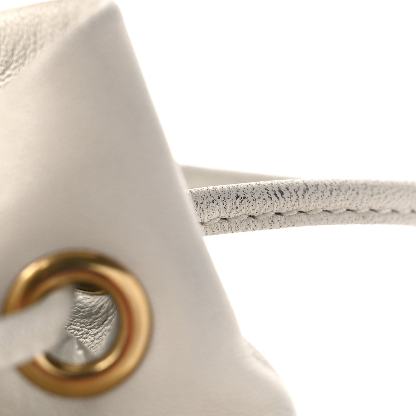 Nappa Matelasse Small Bucket Bag White