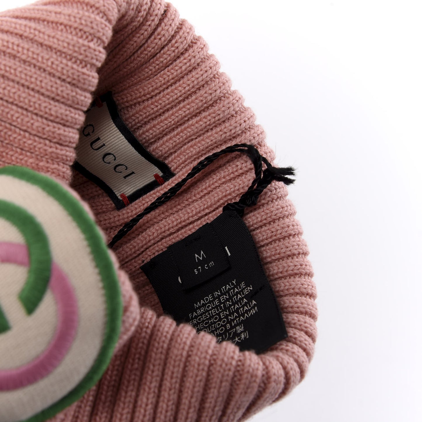 Wool Interlocking G Patch Visor M Pink