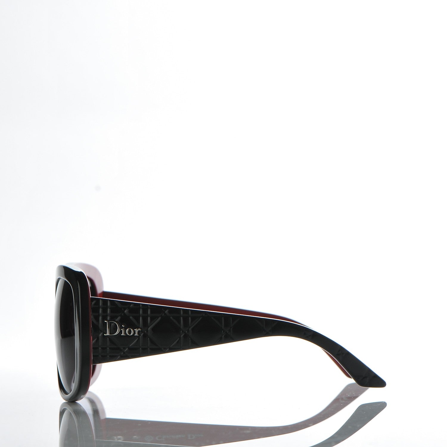 Christian Dior Resin Cannage Dior Lady Lady 1 Sunglasses Black Red 3 of 8