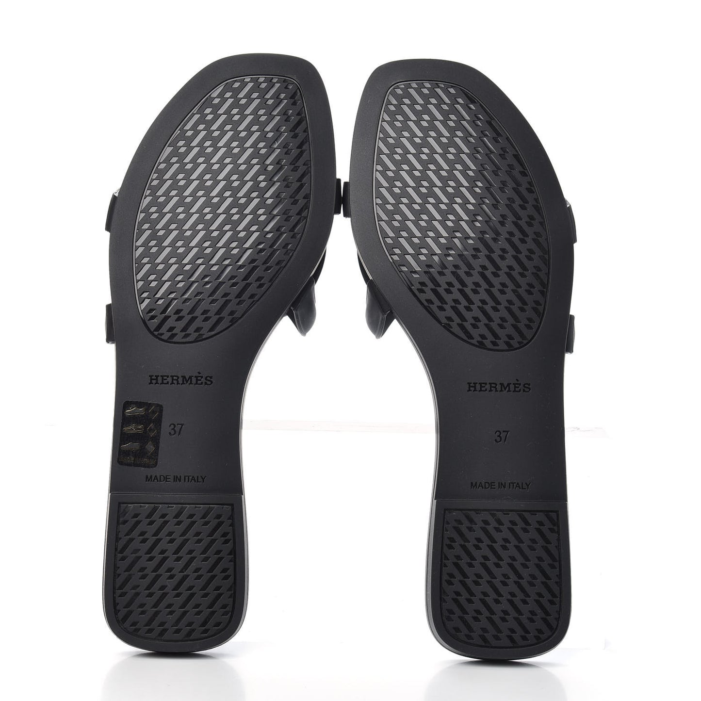 Rubber Aloha Sandals 37 Black