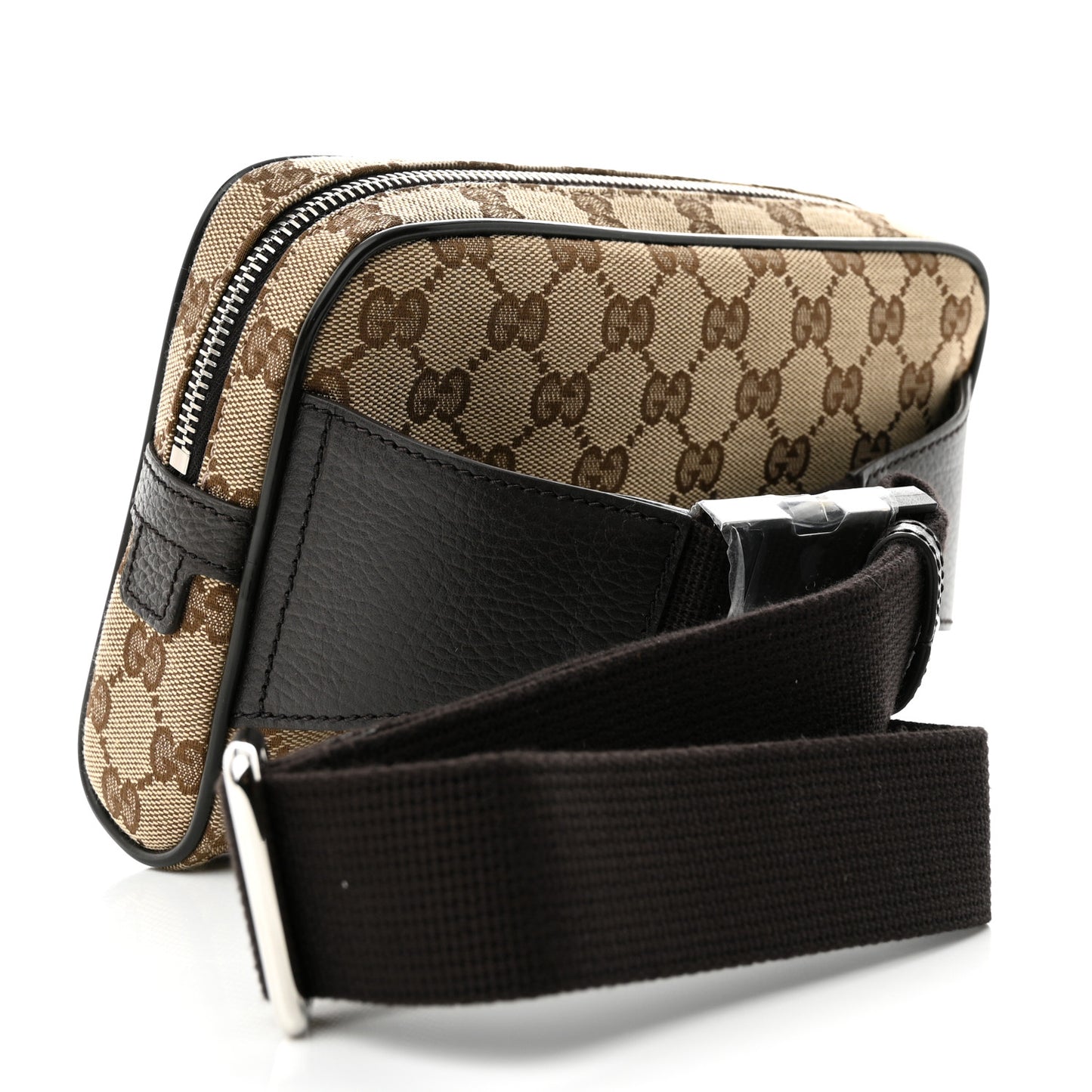 Monogram Dollar Calfskin Belt Bag Beige Ebony Testa di Moro Marrone Scuro