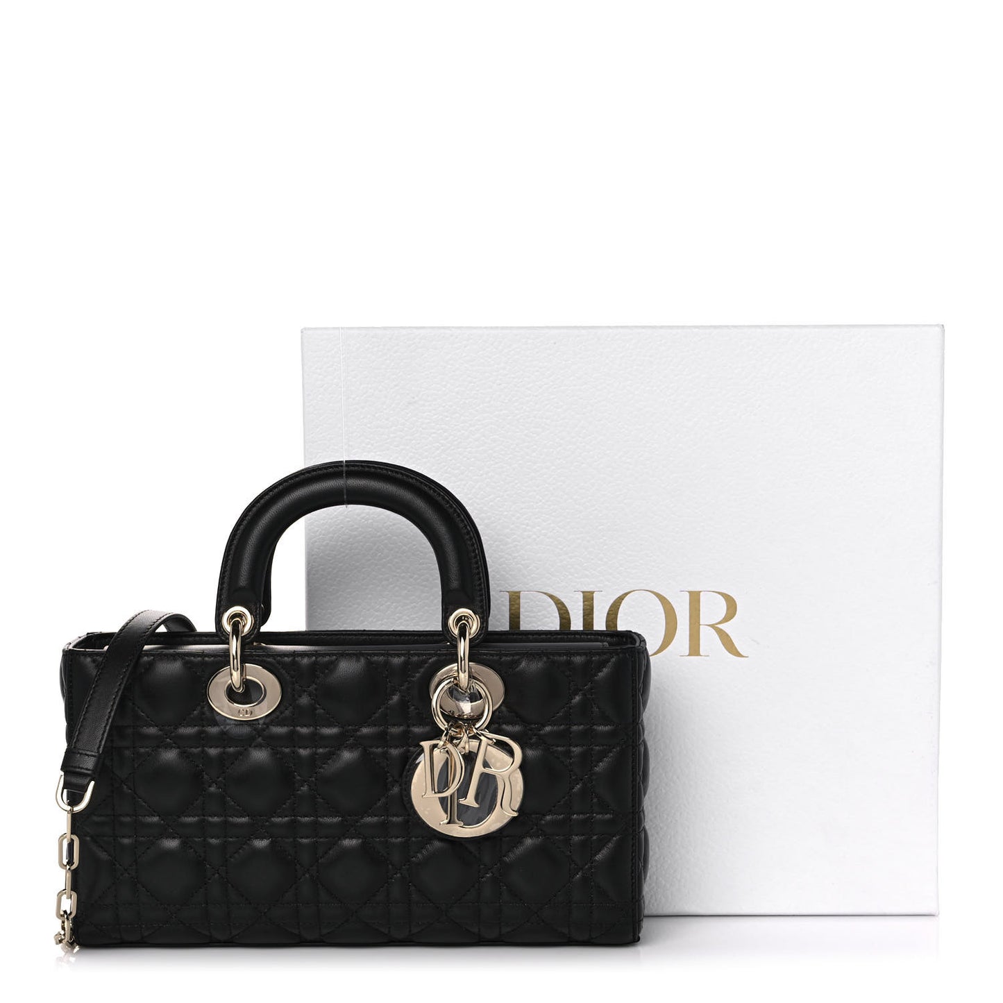 Lambskin Cannage Lady D-Joy Black