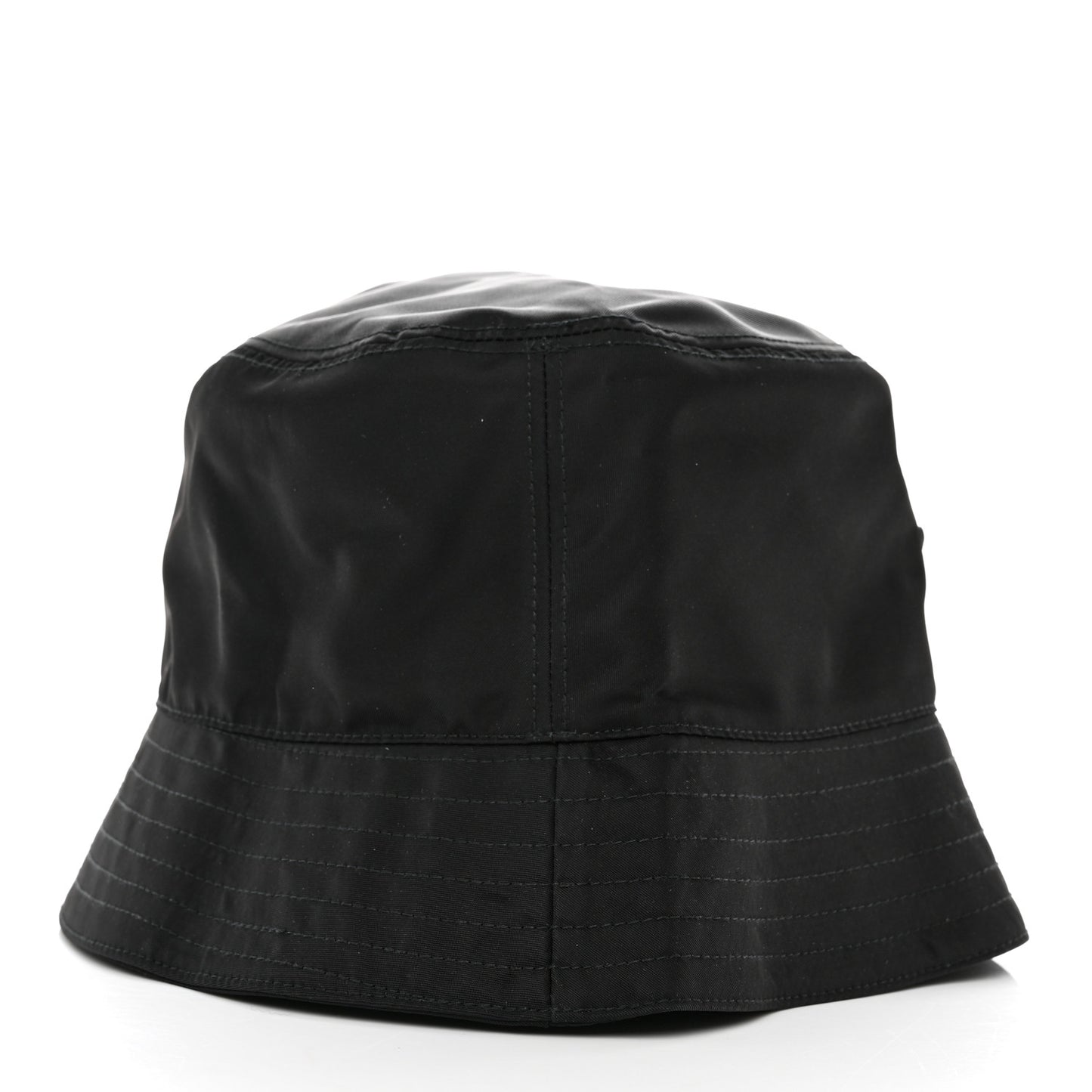 Re-Nylon Rubber Logo Mens Bucket Hat L Black