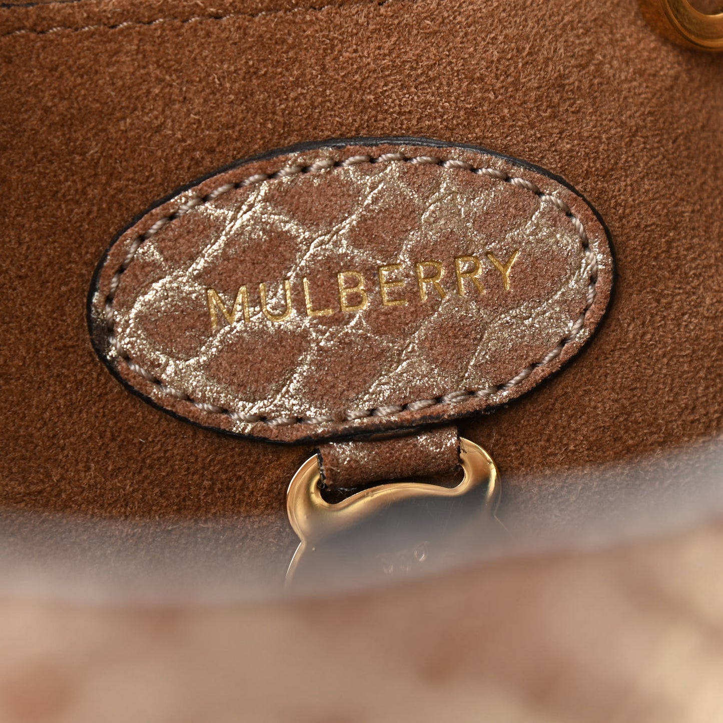 Metallic Snake Suede Bayswater Satchel