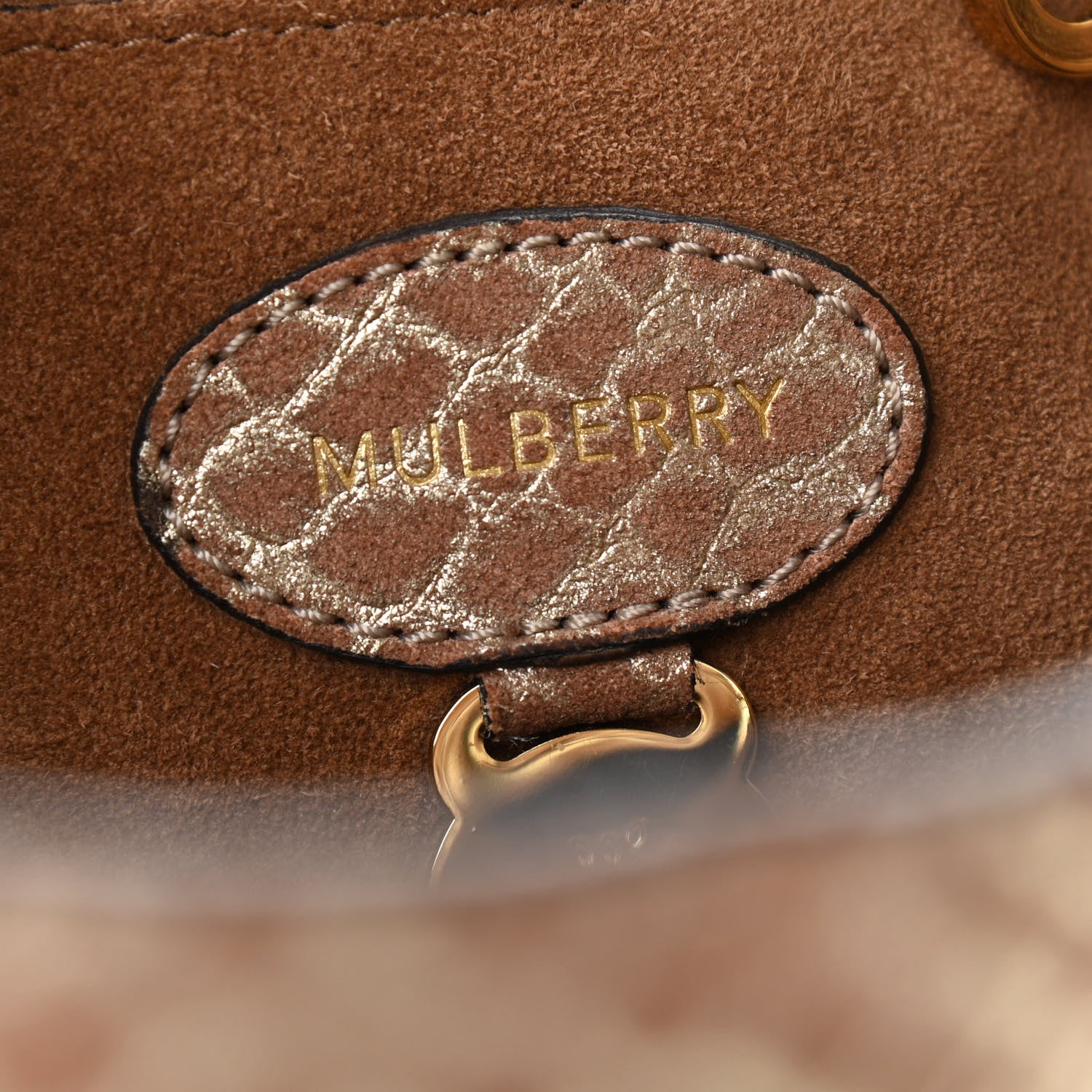 Mulberry Metallic Snake Suede Bayswater Satchel 6 of 12