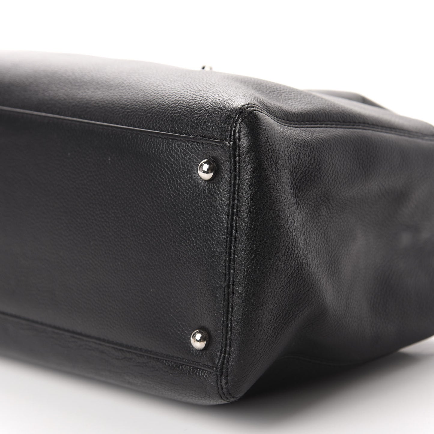 Calfskin Small Cerf Executive Shopper Tote Black