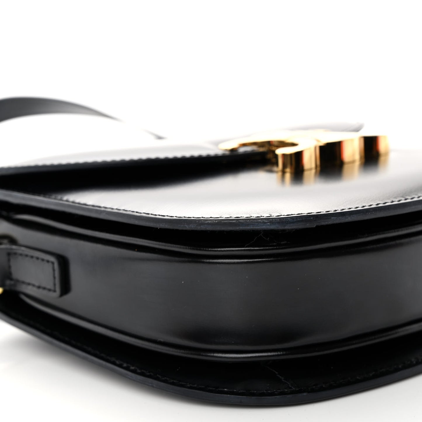 Shiny Calfskin Teen Besace Black