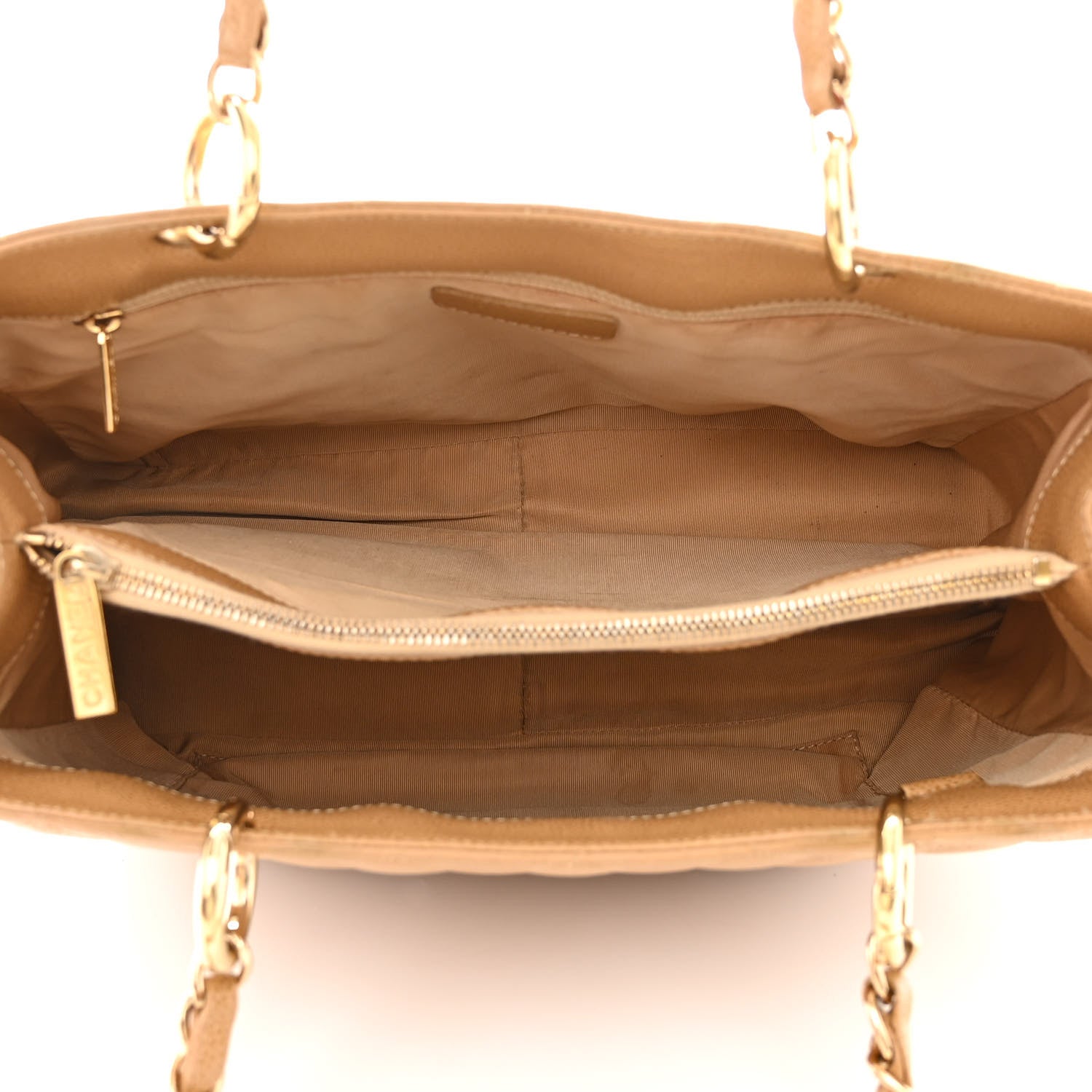 Chanel Caviar Quilted Grand Shopping Tote GST Beige 5 of 11