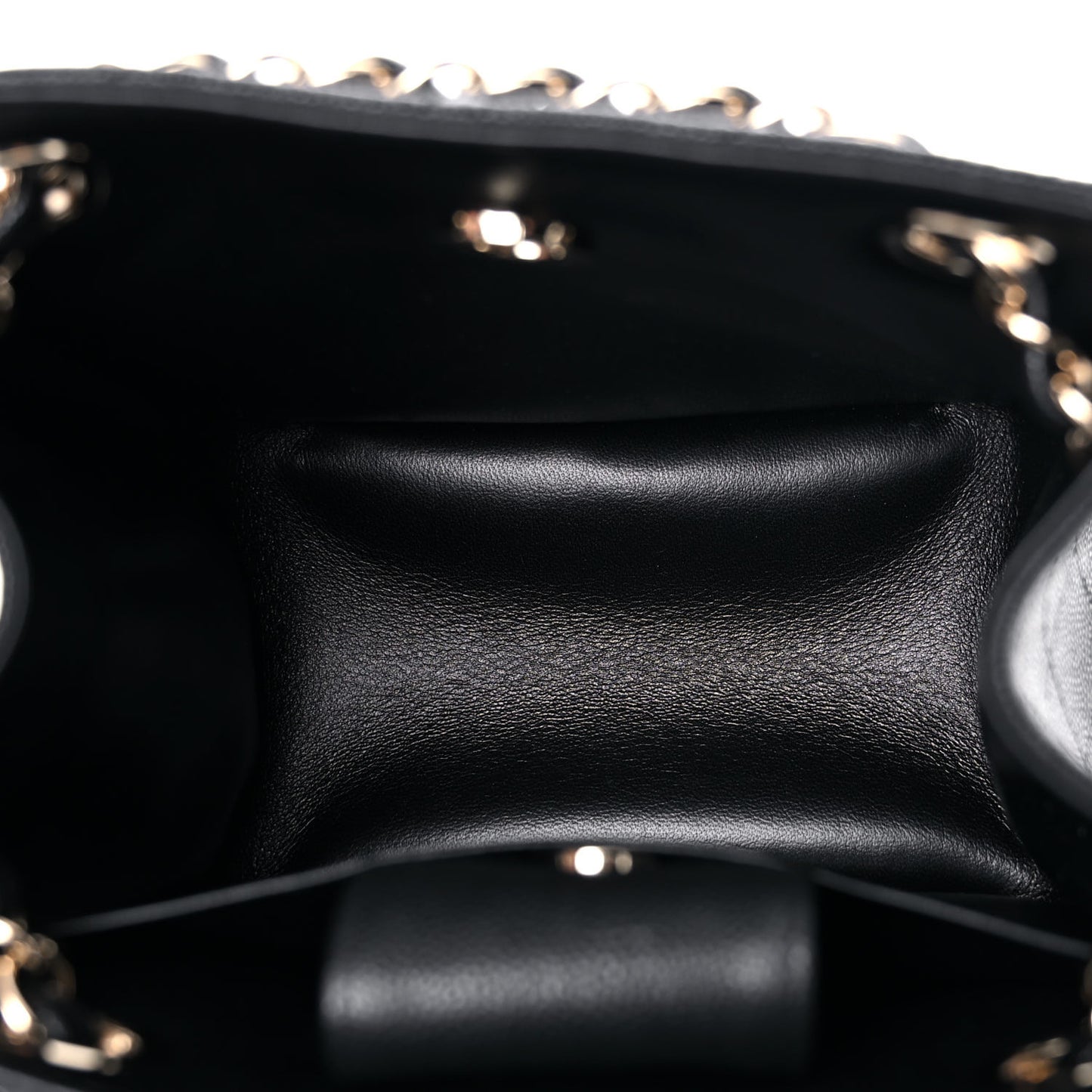 Caviar Quilted Mini Bucket Bag Black
