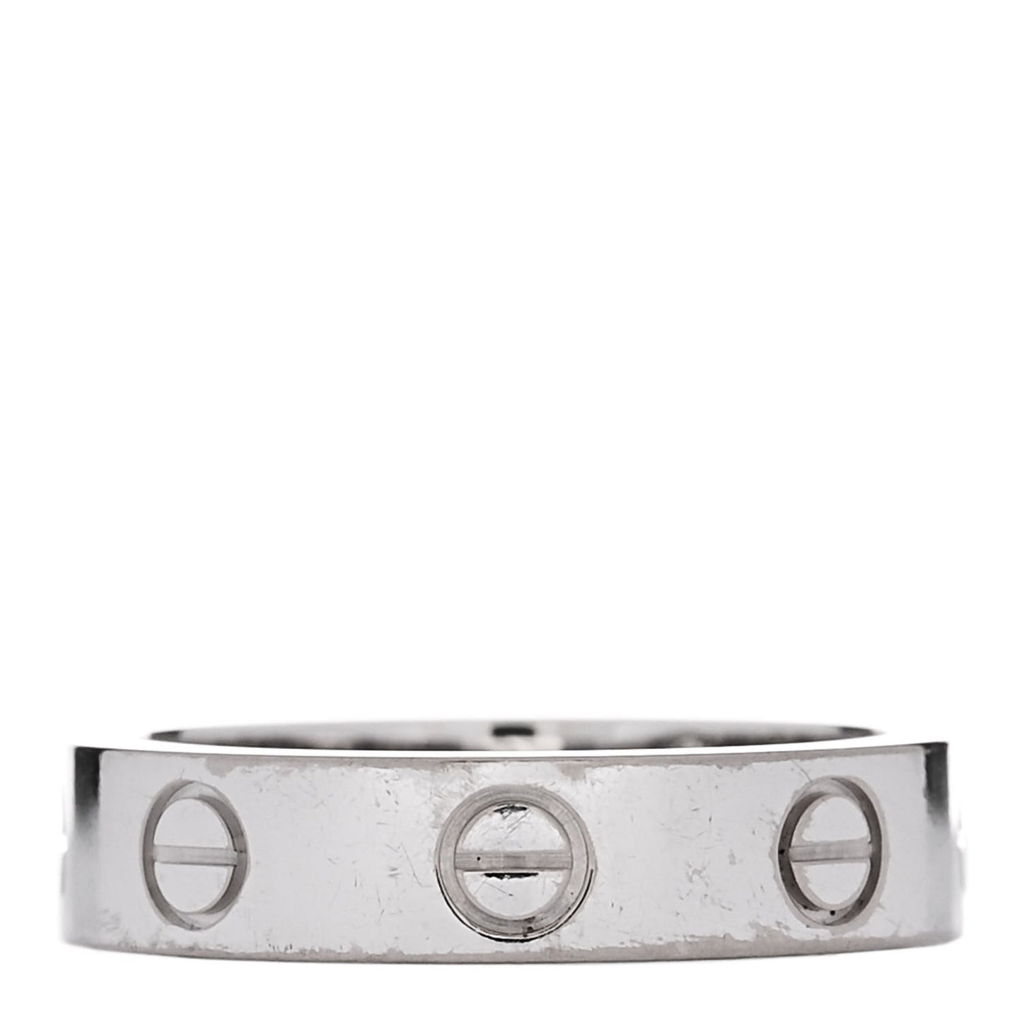 18K White Gold Diamond 4mm LOVE Wedding Band Ring 47 4