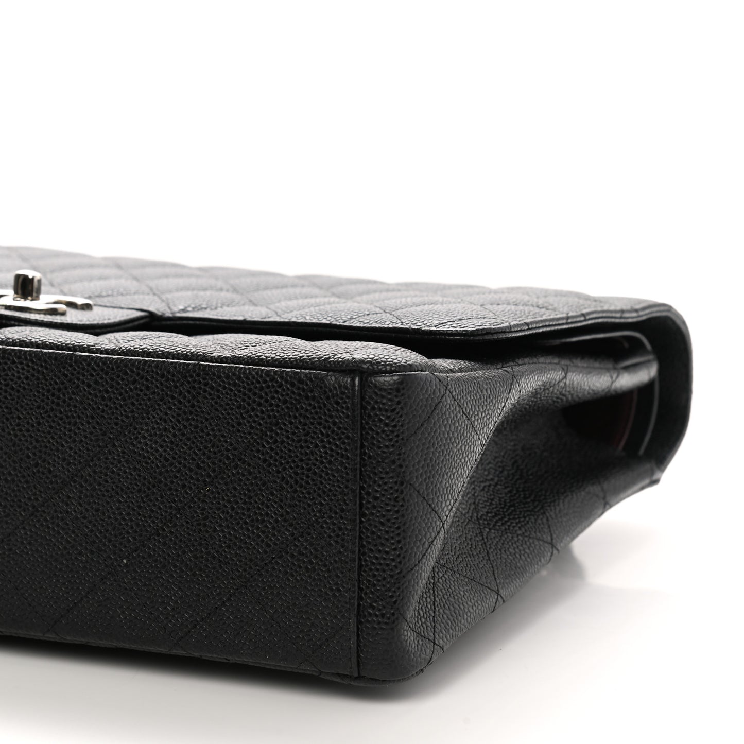 Caviar Quilted Maxi Double Flap Black