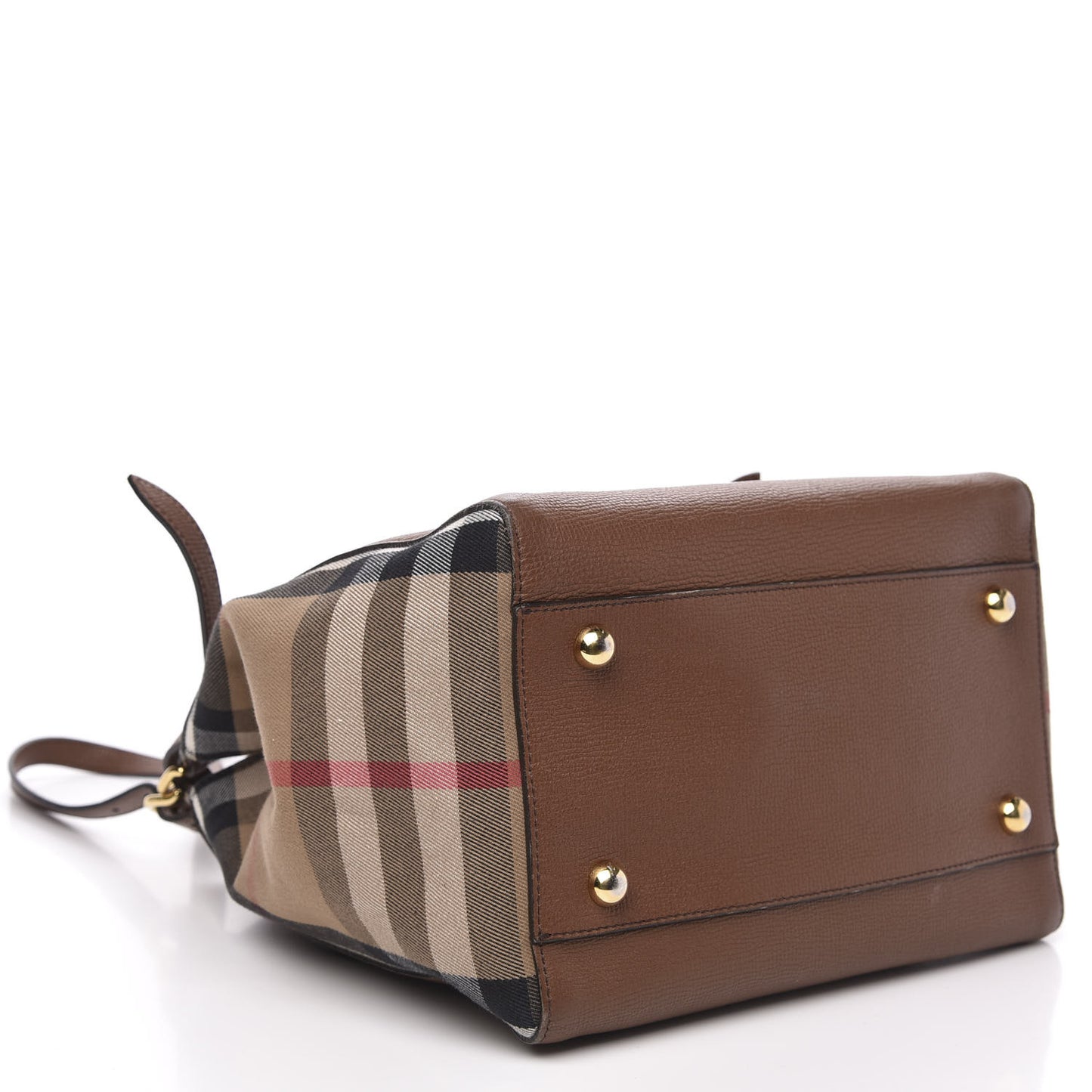 Grainy Calfskin House Check Small Canterbury Dark Sand