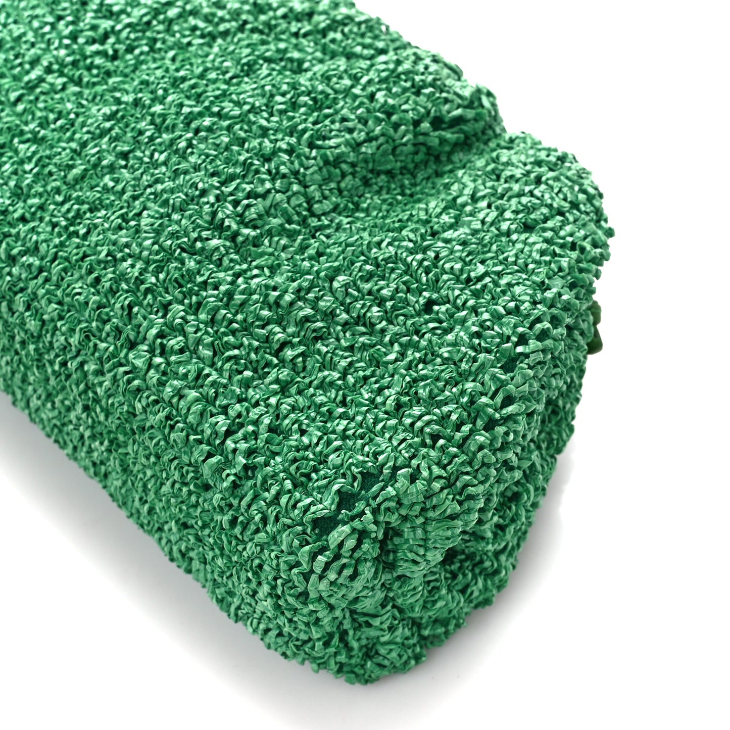 Boucle Curly Raffia The Mini Pouch Parakeet