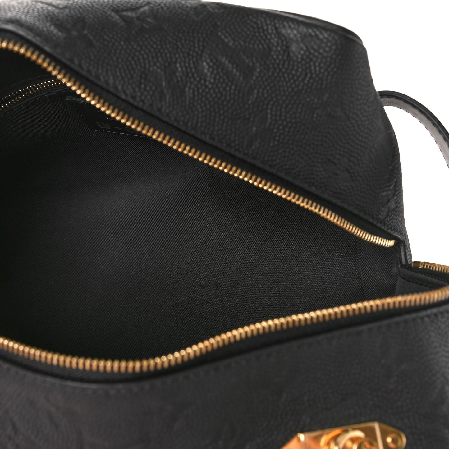 X NBA Calfskin Monogram Embossed Cloakroom Dopp Kit Black