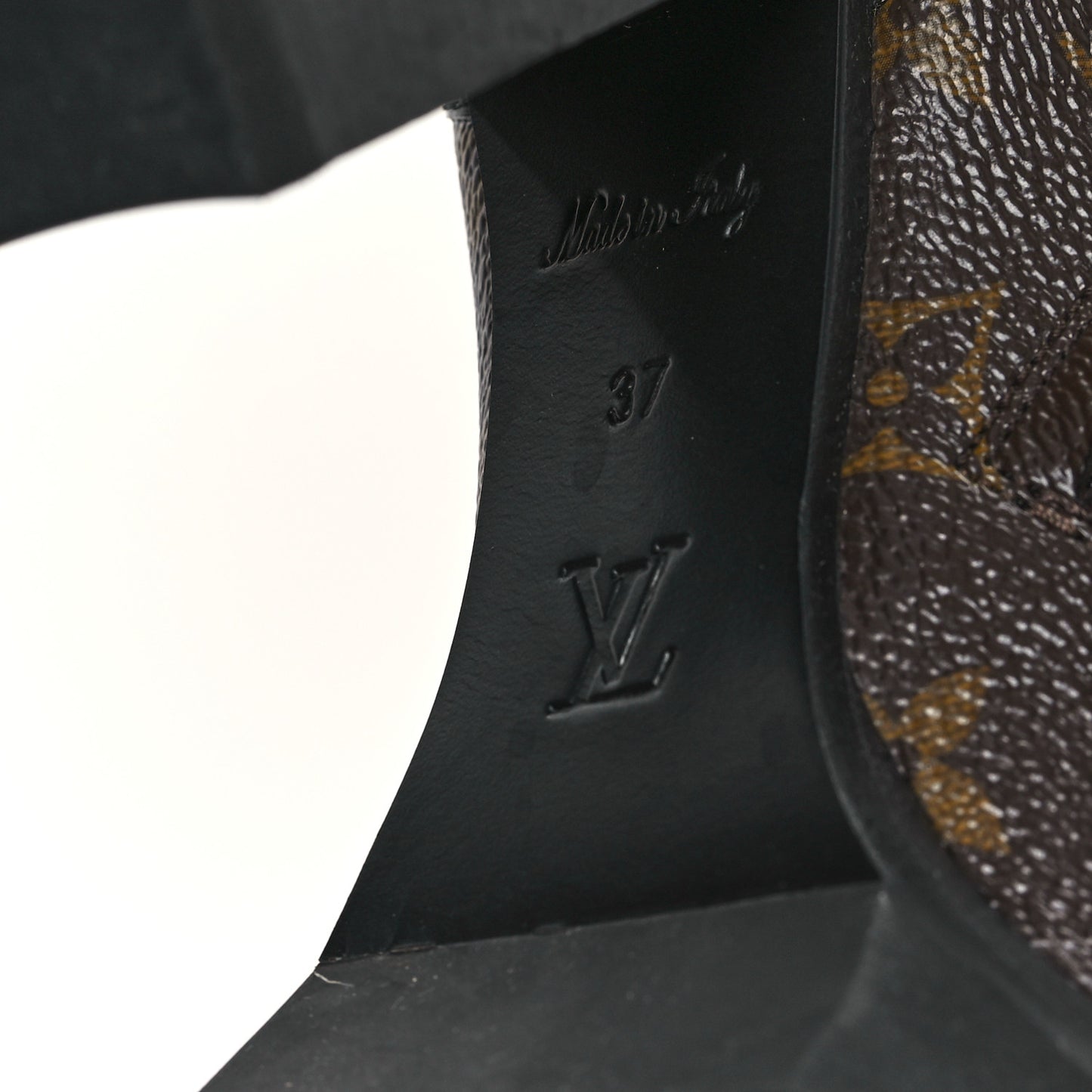 Patent Calfskin Monogram Star Trail Ankle Boots 37 Black