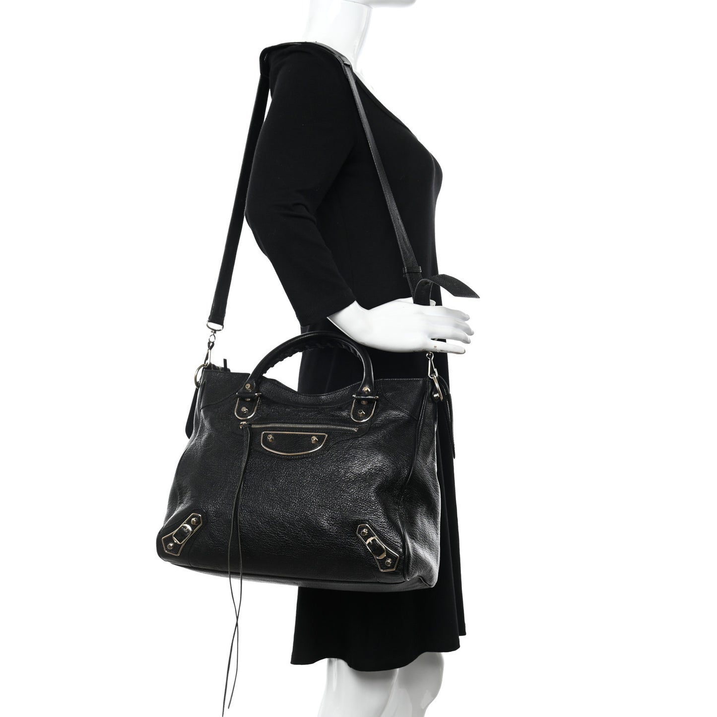 Chevre Gold Metallic Edge Hardware Velo Black