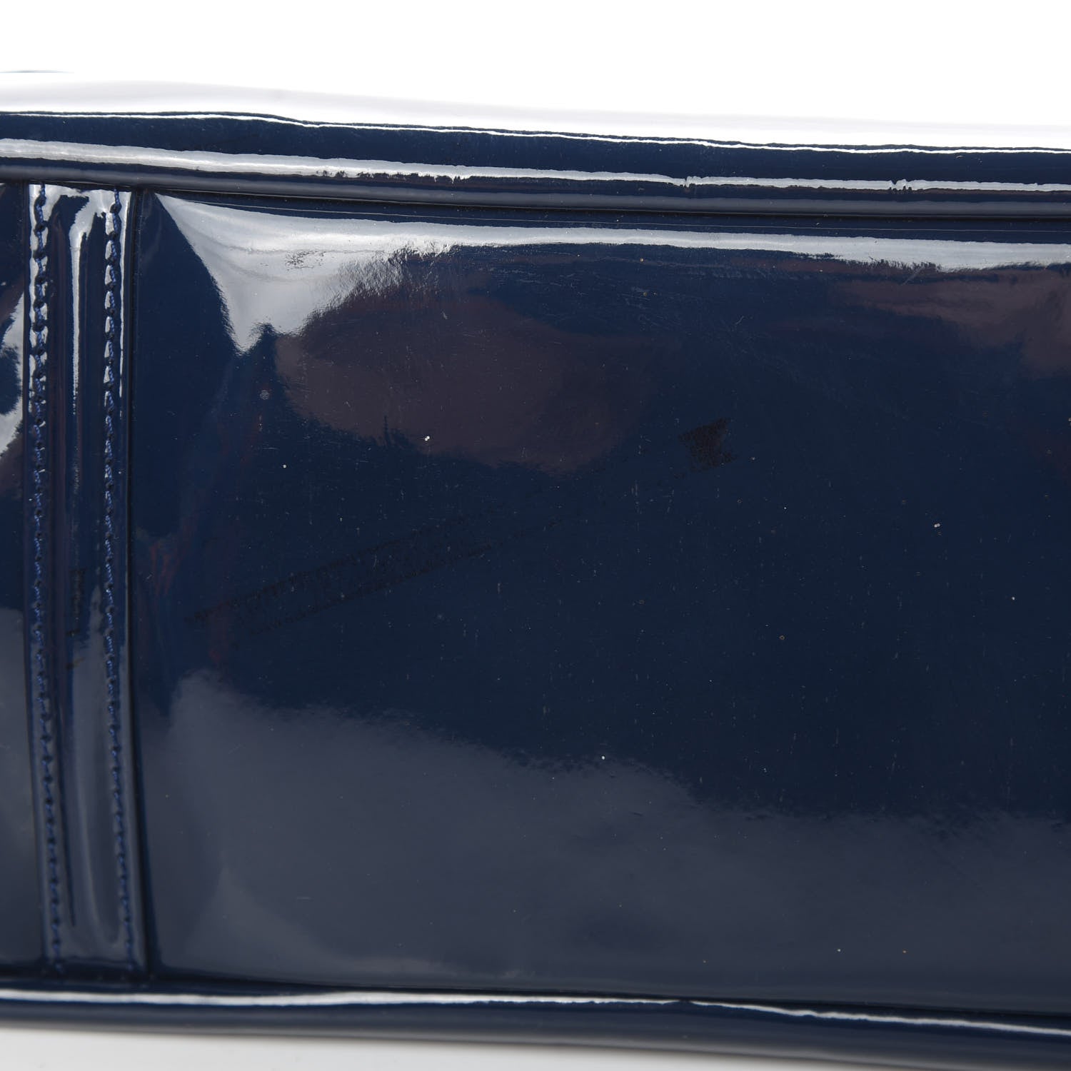 Chanel Patent Calfskin Mademoiselle Lock Bijoux Chain Flap Blue 15 of 16