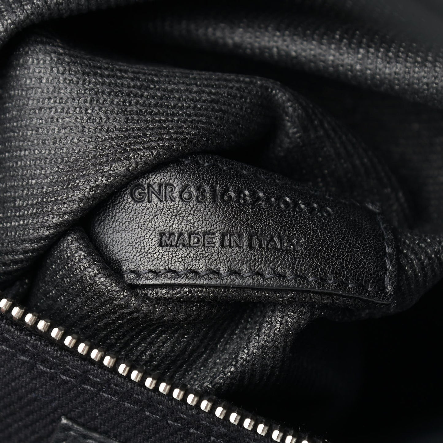 Linen Calfskin Rive Gauche North South Tote Black