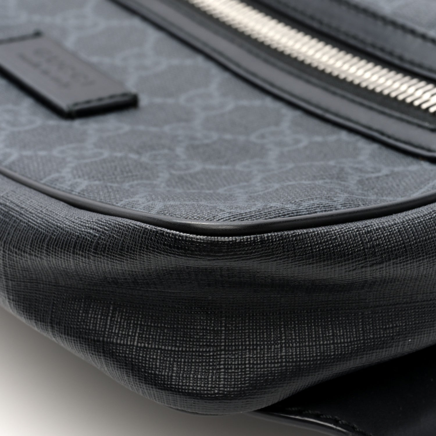 Gucci Soft GG Supreme Monogram Web Belt Bag Black Grey 9 of 10