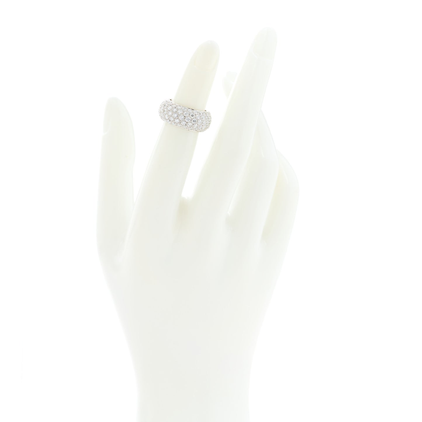 Platinum Diamond Wide Soleste Band Ring 45 3.5