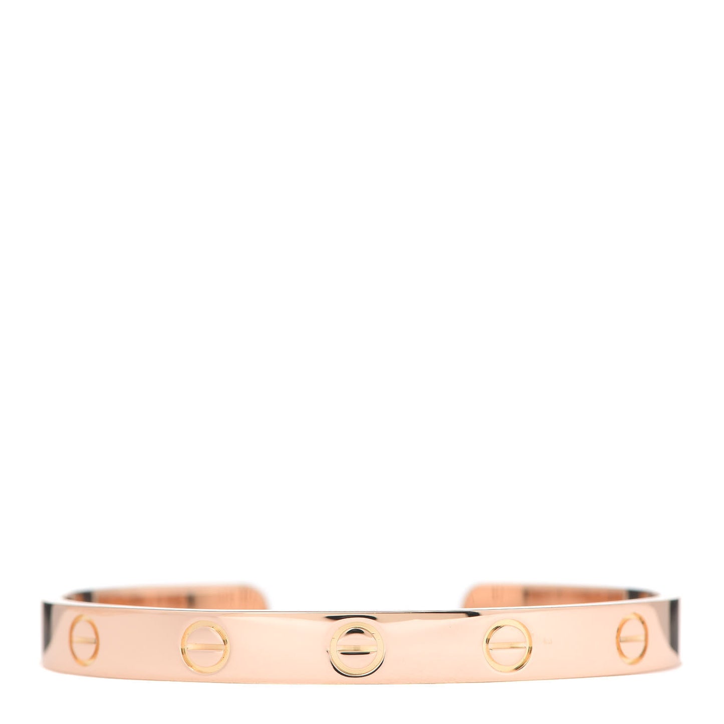 18K Pink Gold LOVE Cuff Bracelet 16
