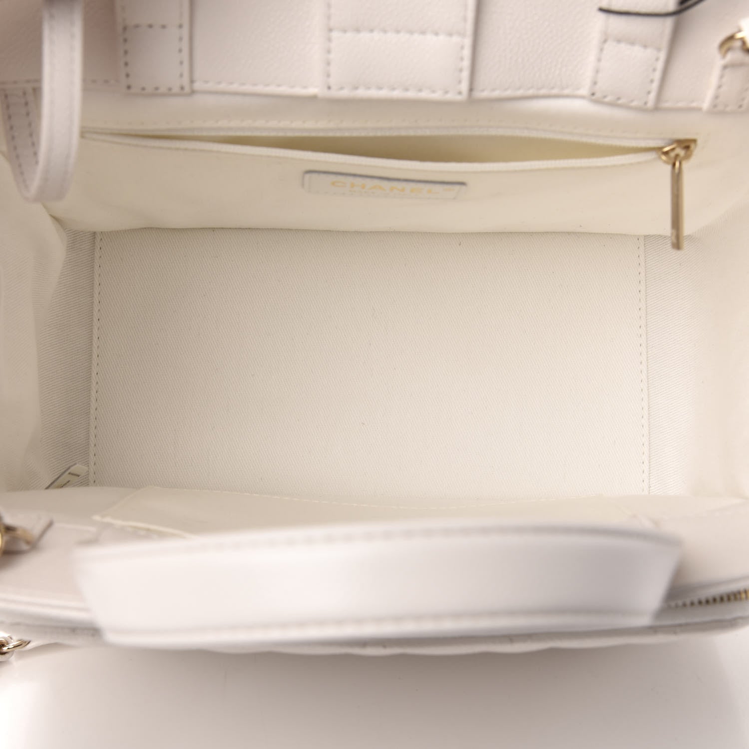 Chanel Caviar Quilted Small Business Affinity Shopping Bag White 5 of 11