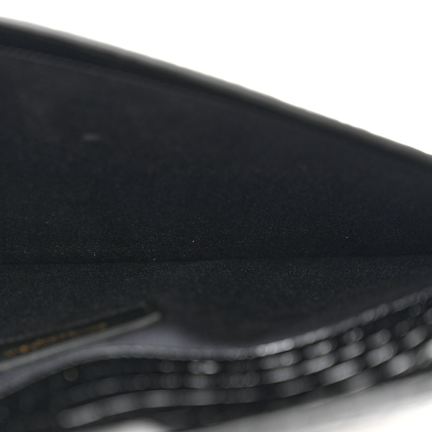Calfskin Crocodile Embossed Uptown Monogram Clutch Black