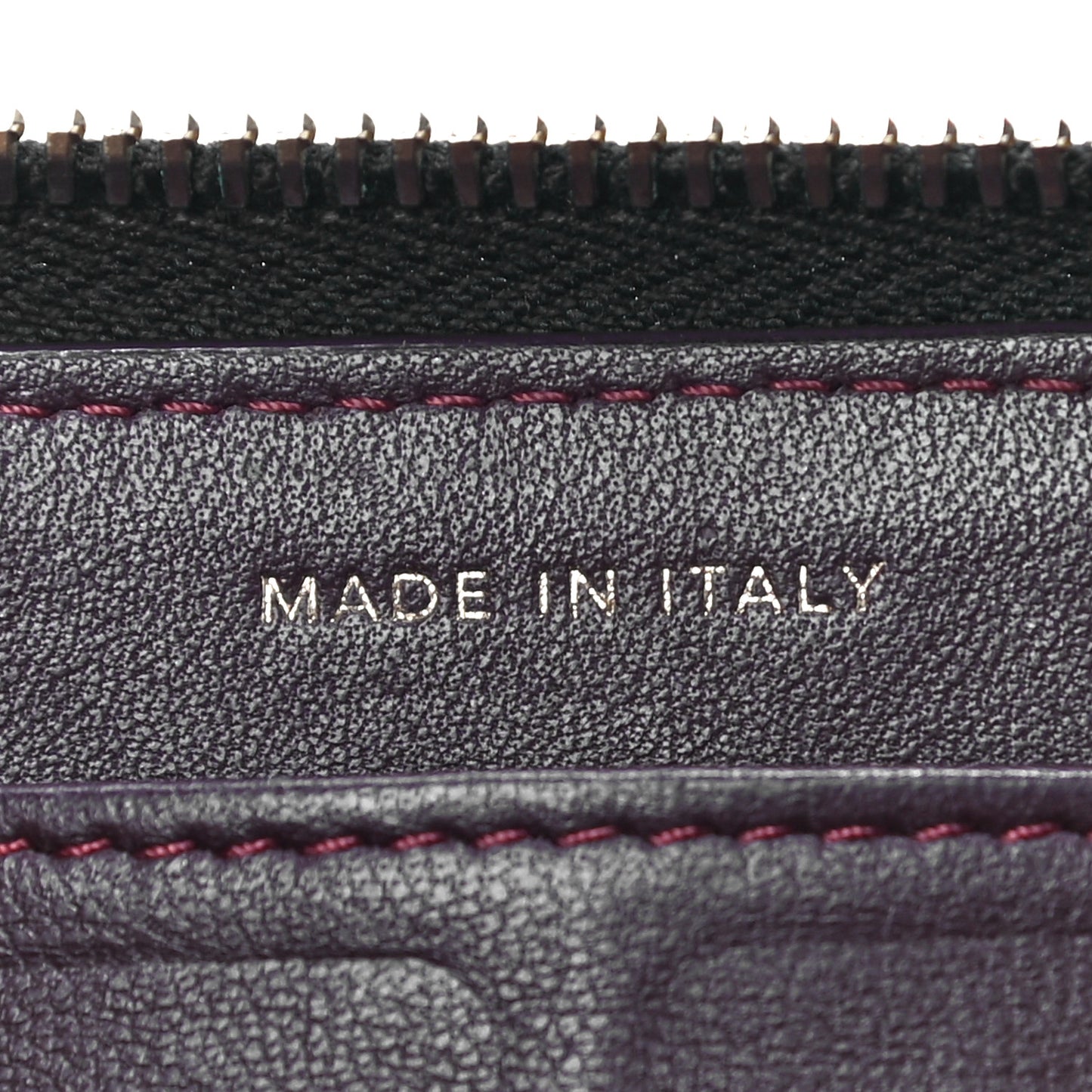 Lambskin Quilted Large Gusset Zip Around Wallet Black