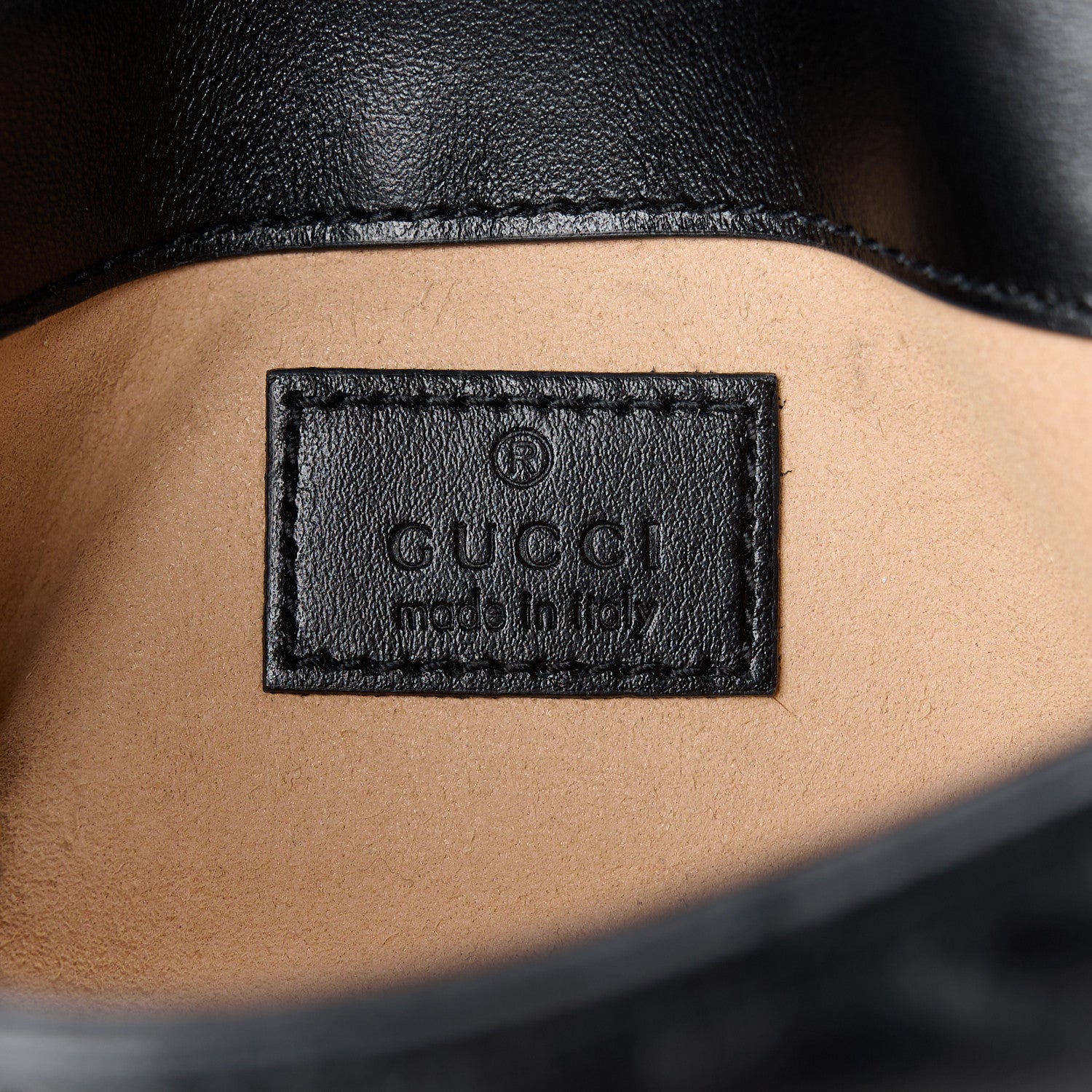 Gucci Calfskin Matelasse Super Mini GG Marmont Shoulder Bag Black 6 of 10