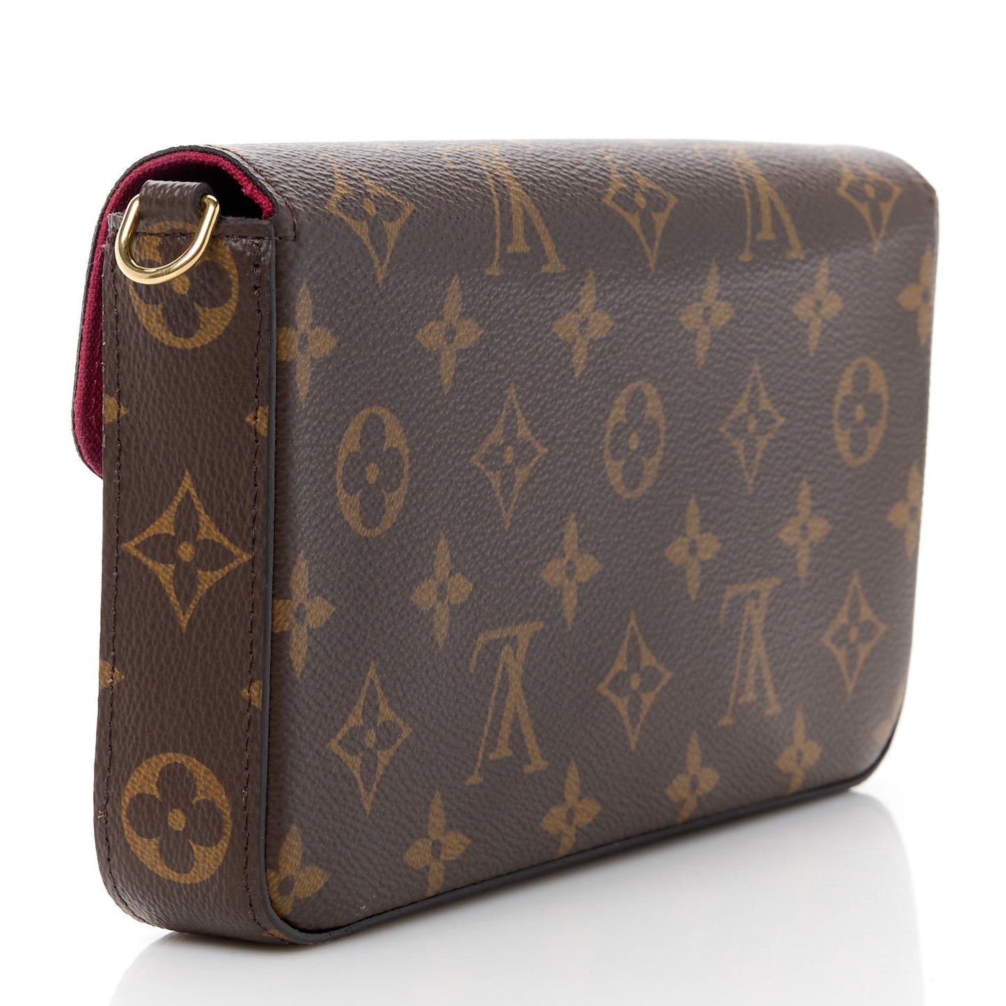 Monogram Pochette Felicie Chain Wallet Fuchsia