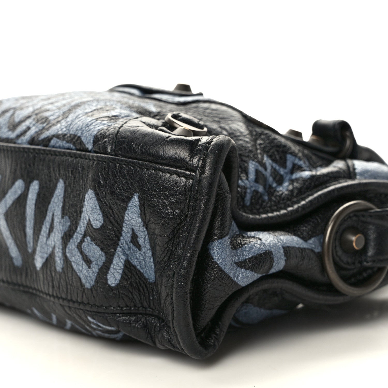 Balenciaga Agneau Arena Graffiti All Over Classic Hardware Mini City Black 9 of 12