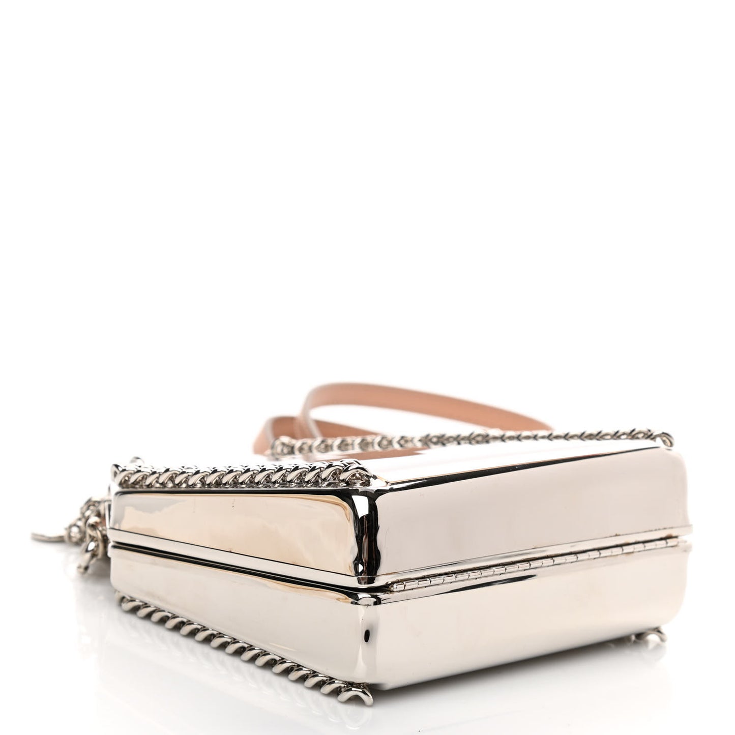 Polished Brass Mini Baby Bella Mirrored Bag Silver