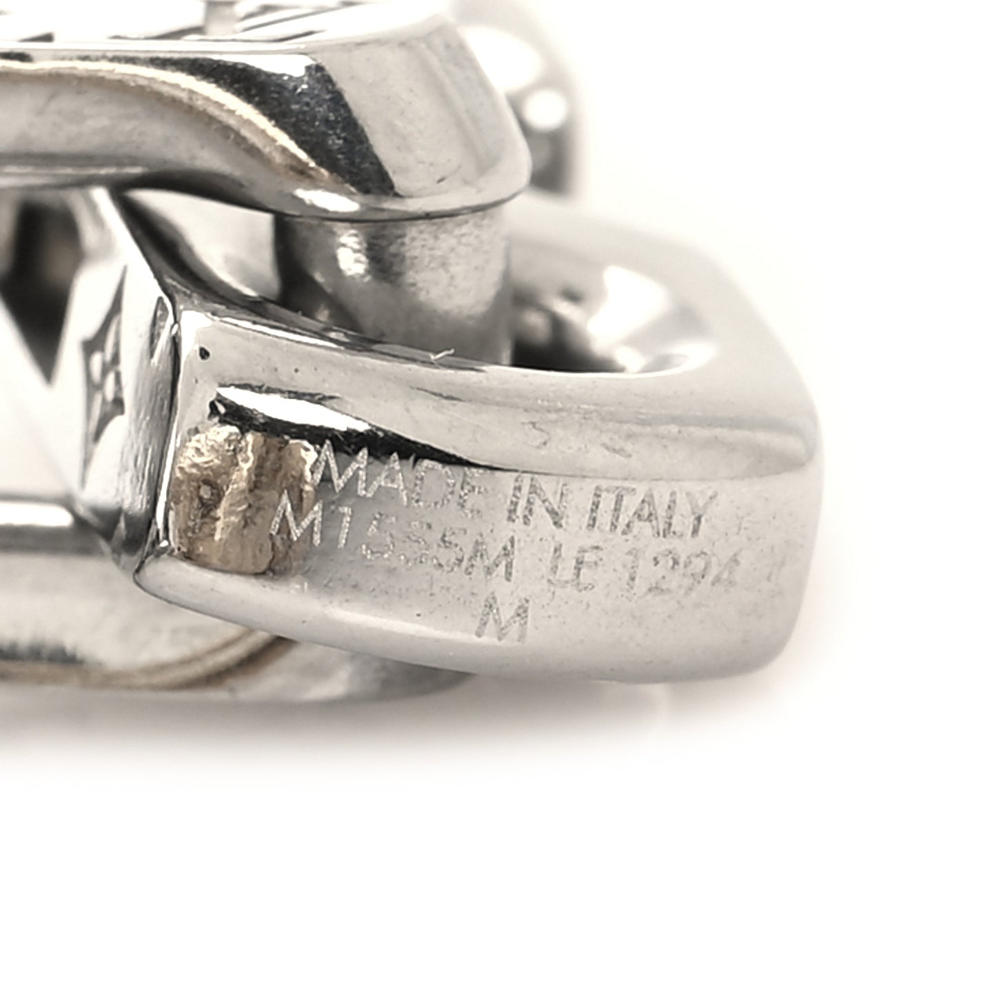 Metal Monogram Chain Bracelet M Silver Gold
