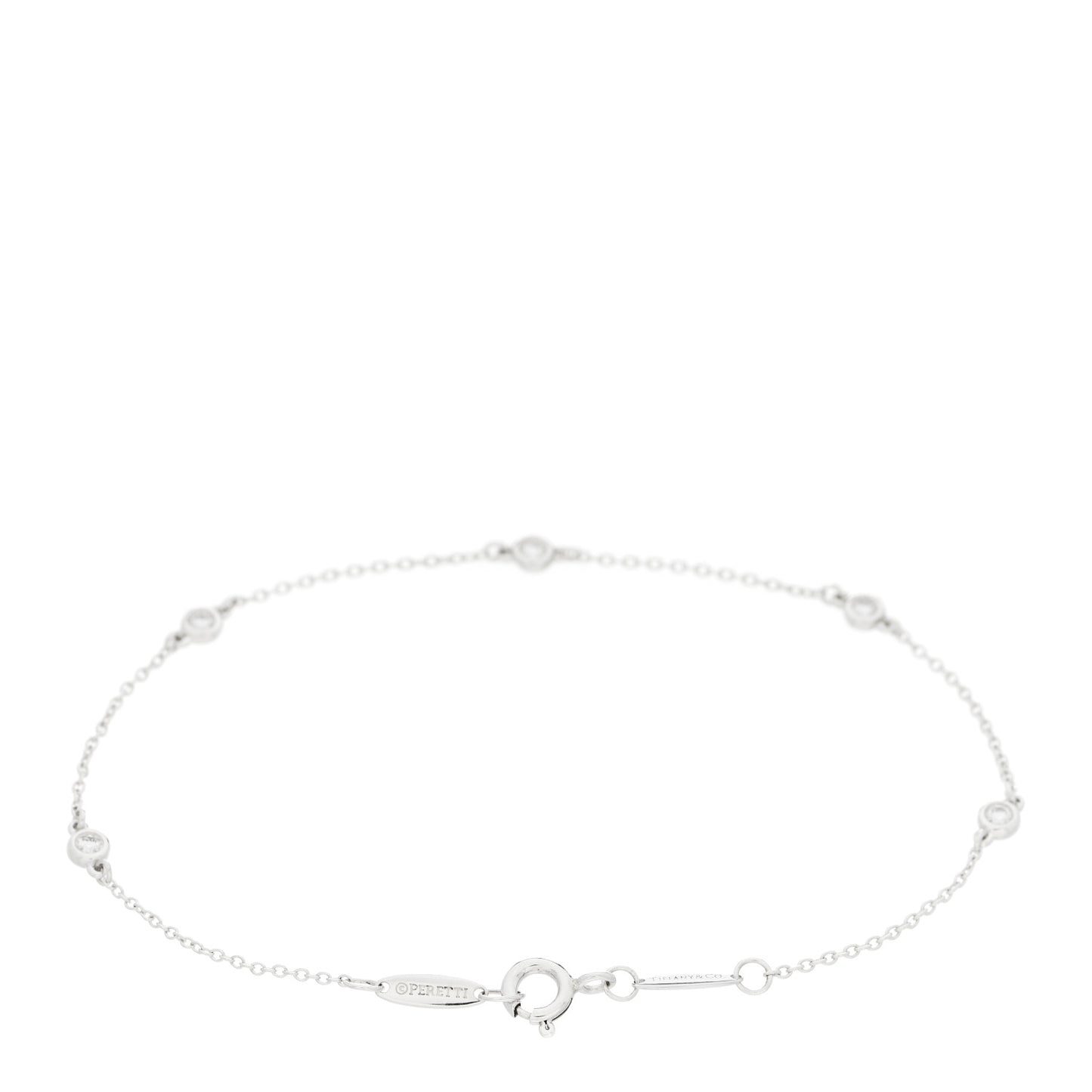 Sterling Silver Diamond .15ct Elsa Peretti Diamonds By The Yard Bracelet