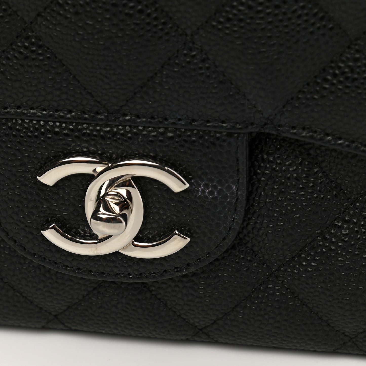 Caviar Quilted Maxi Double Flap Black