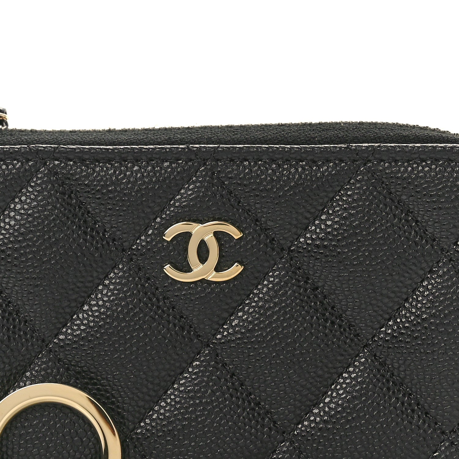 Chanel Caviar Quilted Zipped Key Holder Case Black 7 of 7